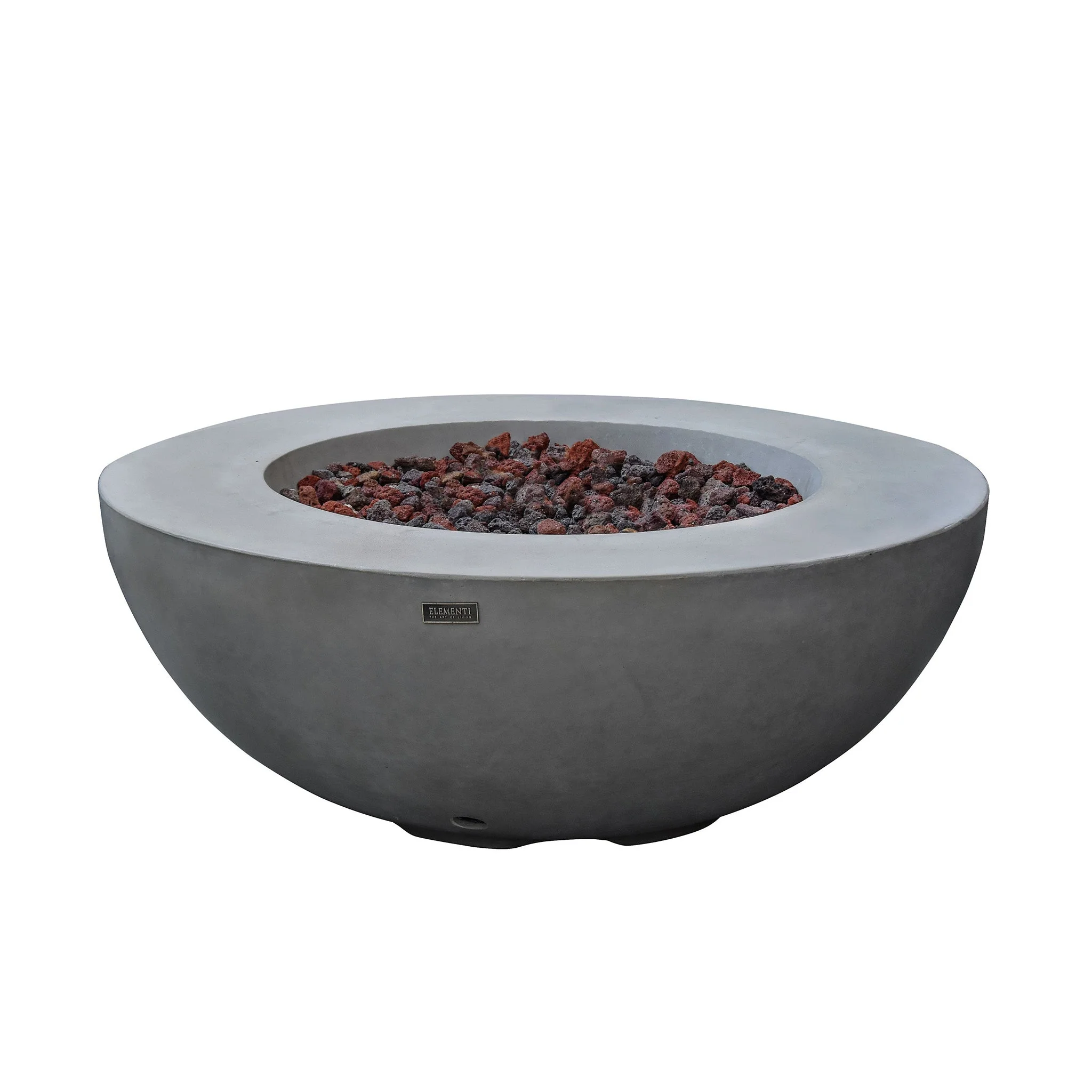 42" Round Lunar Concrete Fire Bowl by Elementi - Image 3