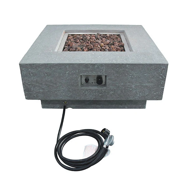 36" Square Manhattan Concrete Fire Table by Elementi - Image 4