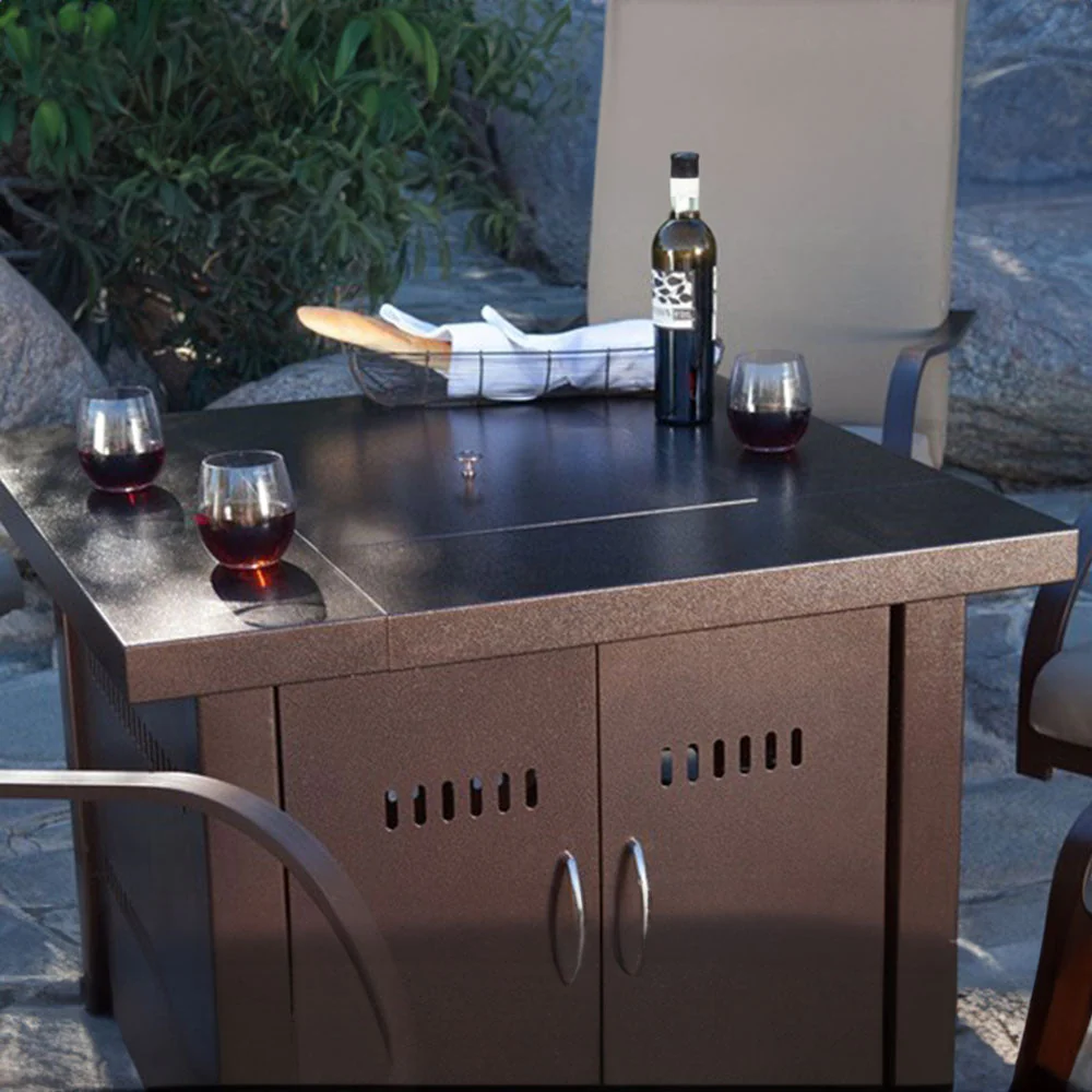 Modern Hammered Bronze Fire Pit - Image 6