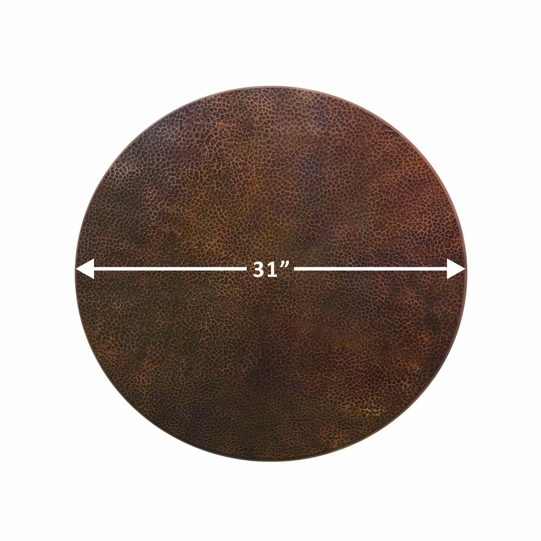 Moreno 31" W Round Copper Fire Pit Lid - MORENO-TOP-31RND by Starfire Designs - Image 4