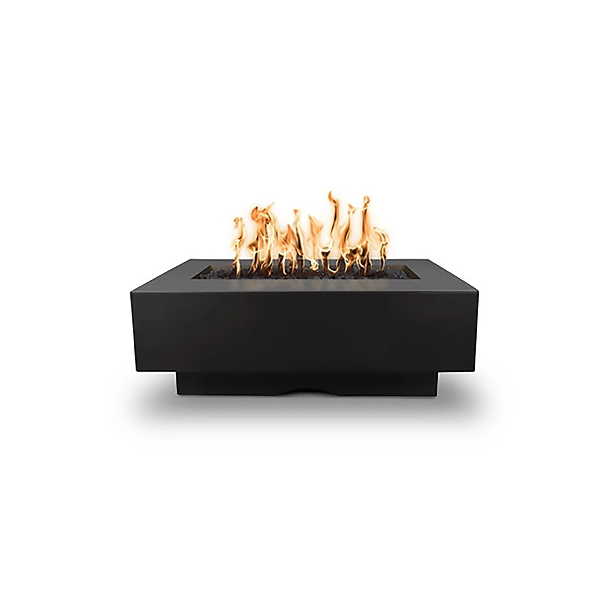The Outdoor Plus 48" Del Mar Black Propane Gas Electronic Ignition Fire Pit | OPT-CORGFRC48EKIT-BLK-LP