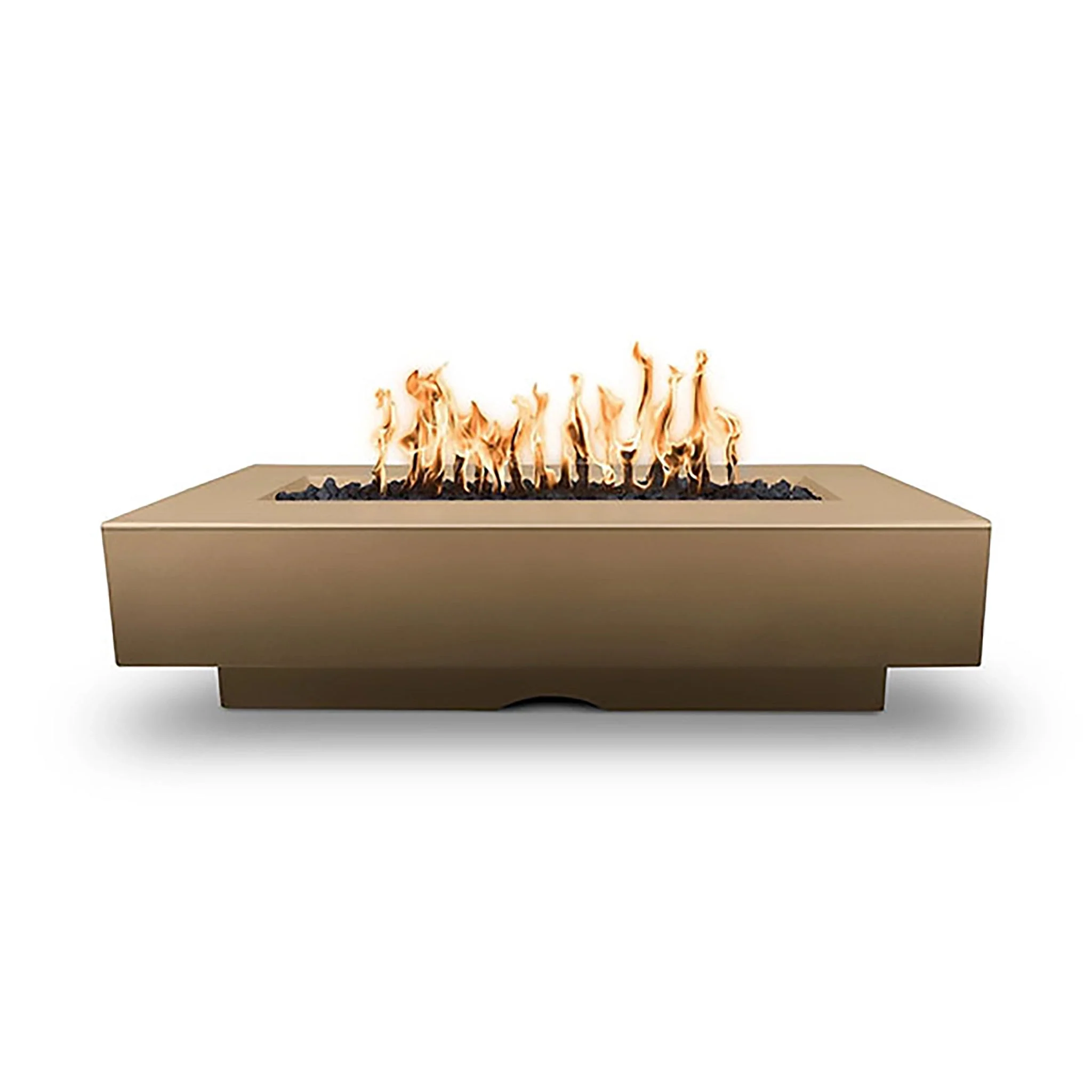 The Outdoor Plus 72" Del Mar Bronze Propane Gas Electronic Ignition Fire Pit | OPT-DEL7228EKIT-MBR-LP