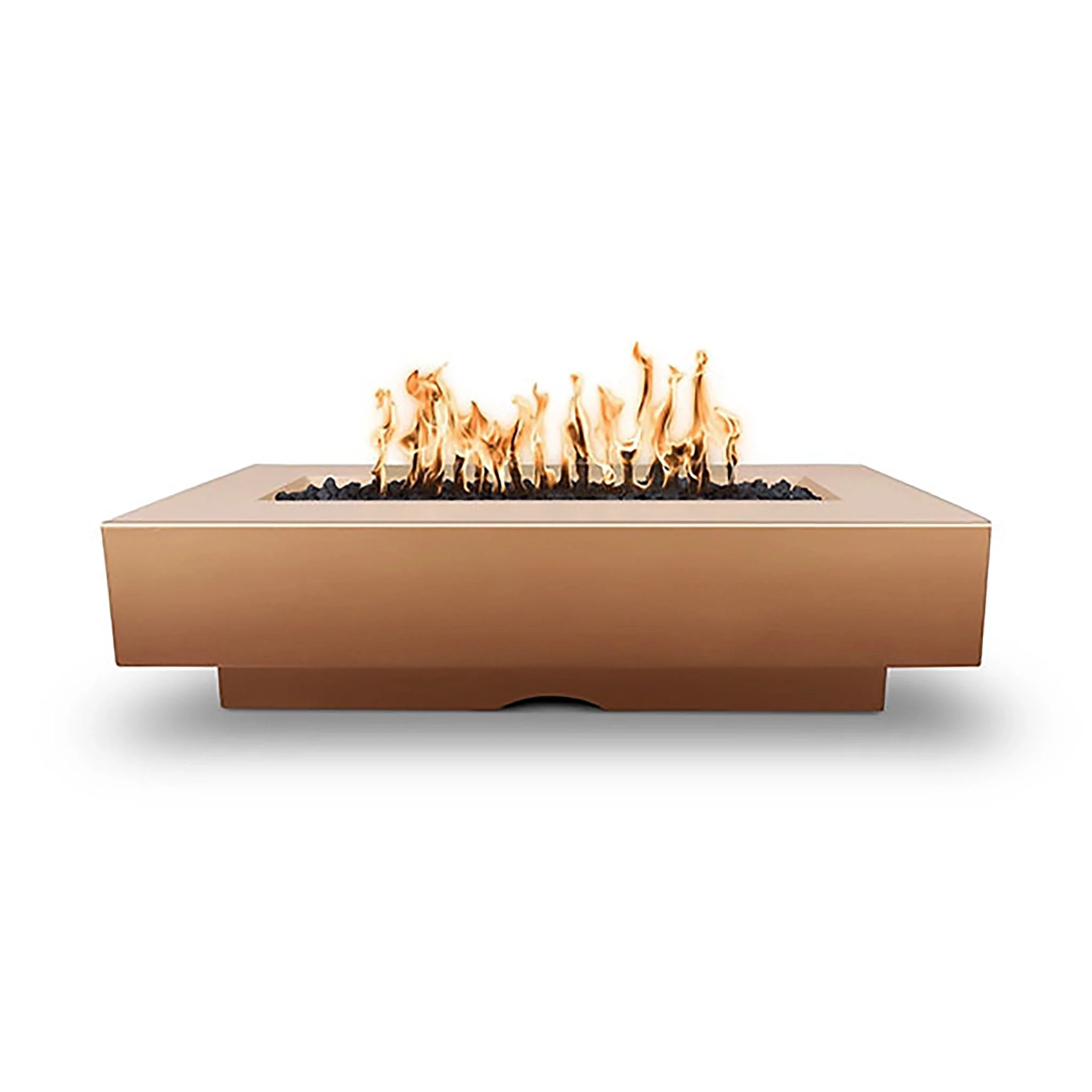 The Outdoor Plus 72" Del Mar Copper Natural Gas Electronic Ignition Fire Pit | OPT-DEL7228EKIT-MCP-NG