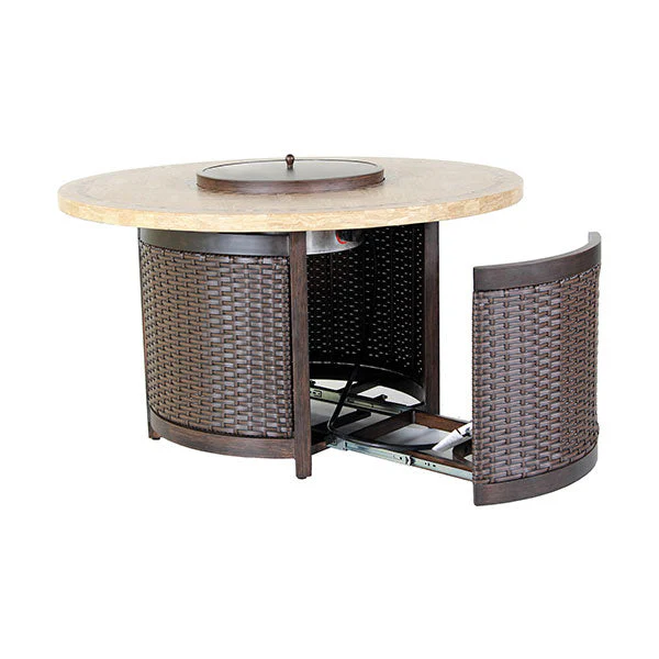 Patio Resort Lifestyles Bermuda 48" Round Gas Fire Table - Image 3