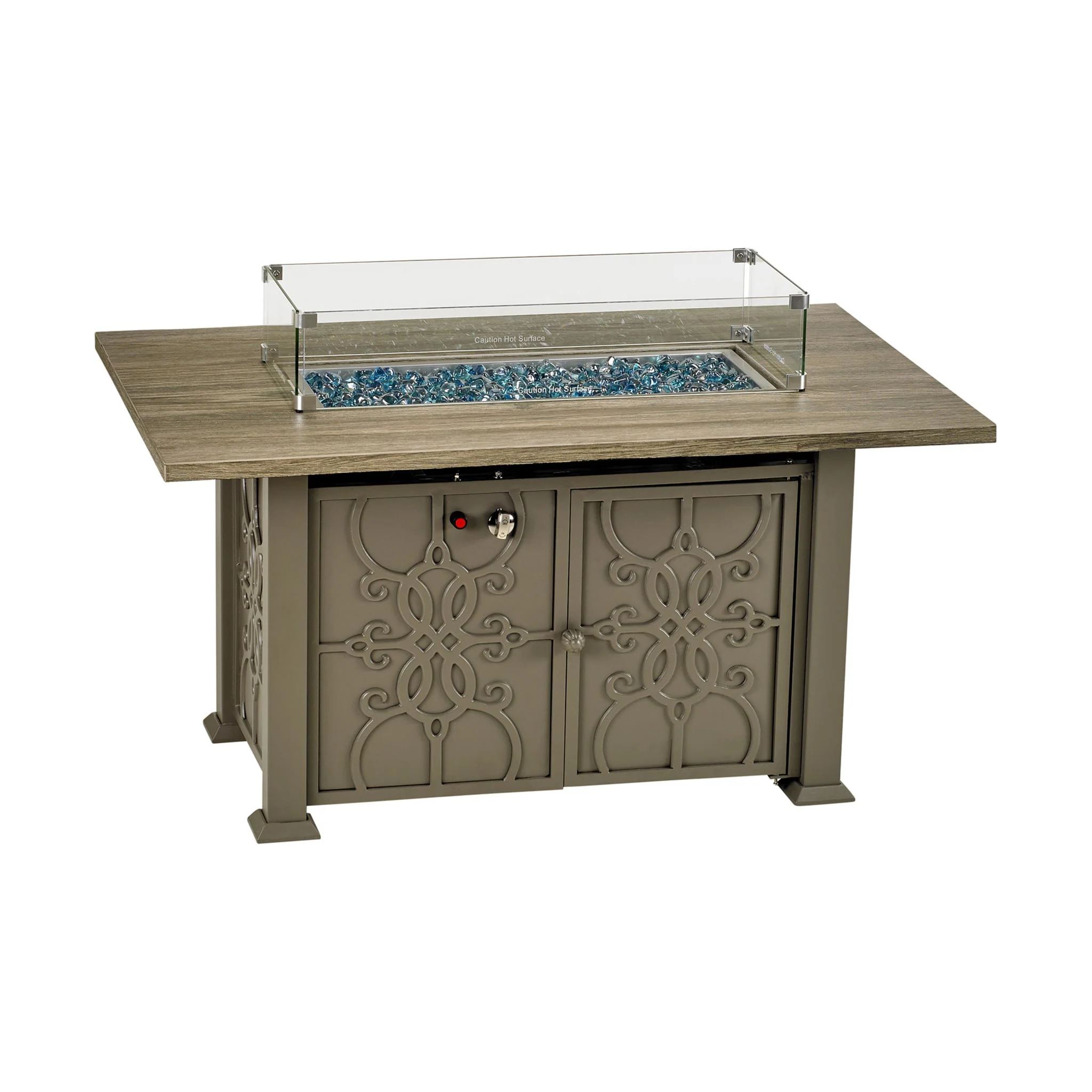 Patio Resort Lifestyles Rome Rectangle Gas Fire Table - Image 3