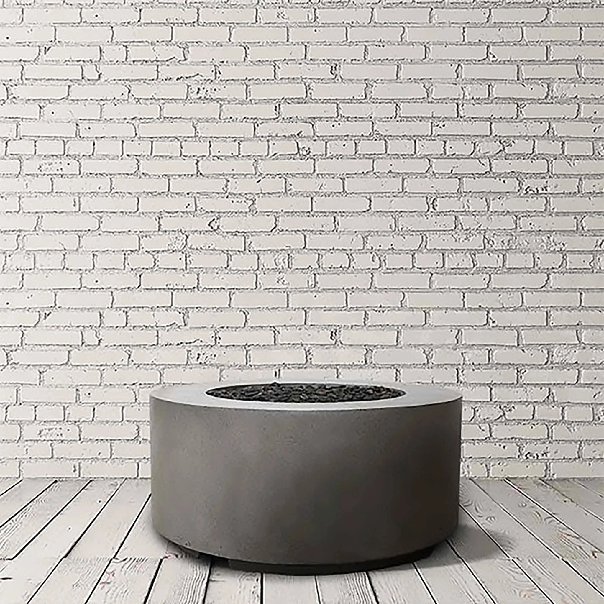 Prism Hardscapes 36" Cilindro Natural Gas Fire Bowl in Pewter - PH-706-4NG - Image 2