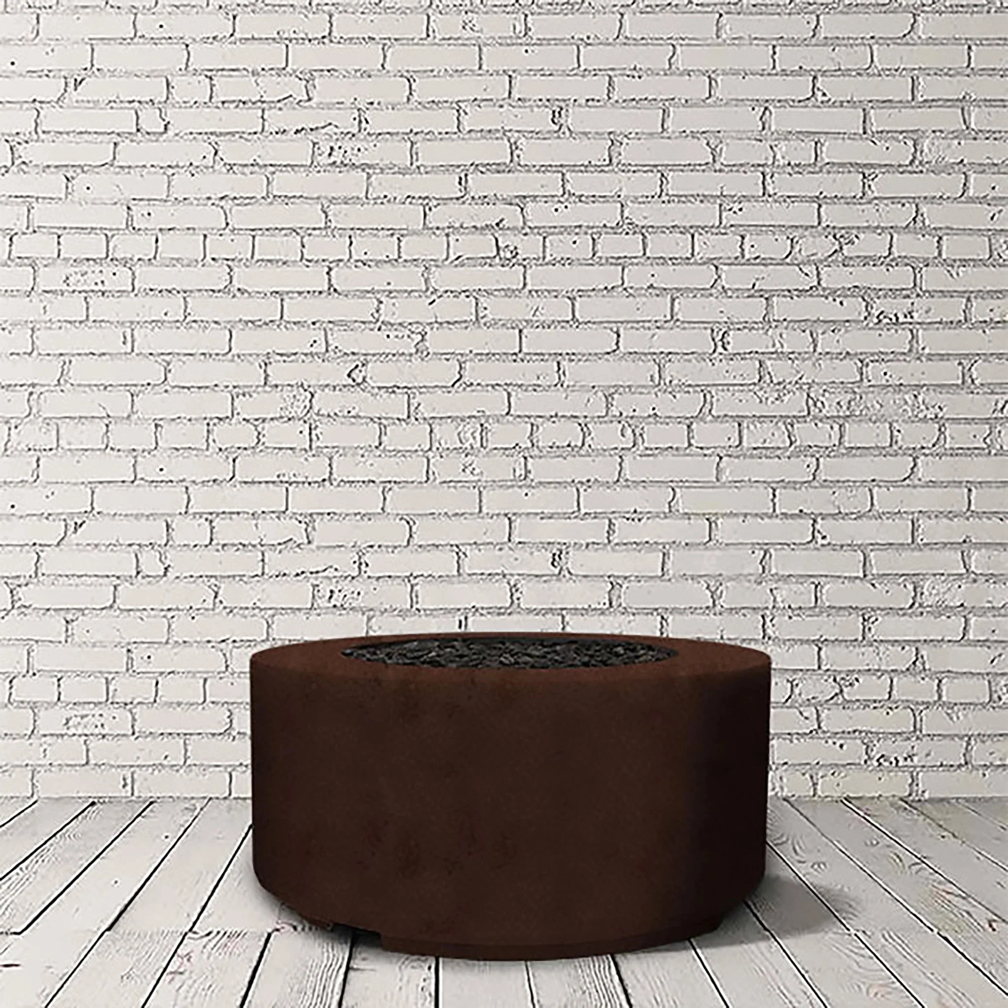 Prism Hardscapes 36" Cilindro Propane Gas Fire Bowl in Cafe - PH-706-1LP - Image 2
