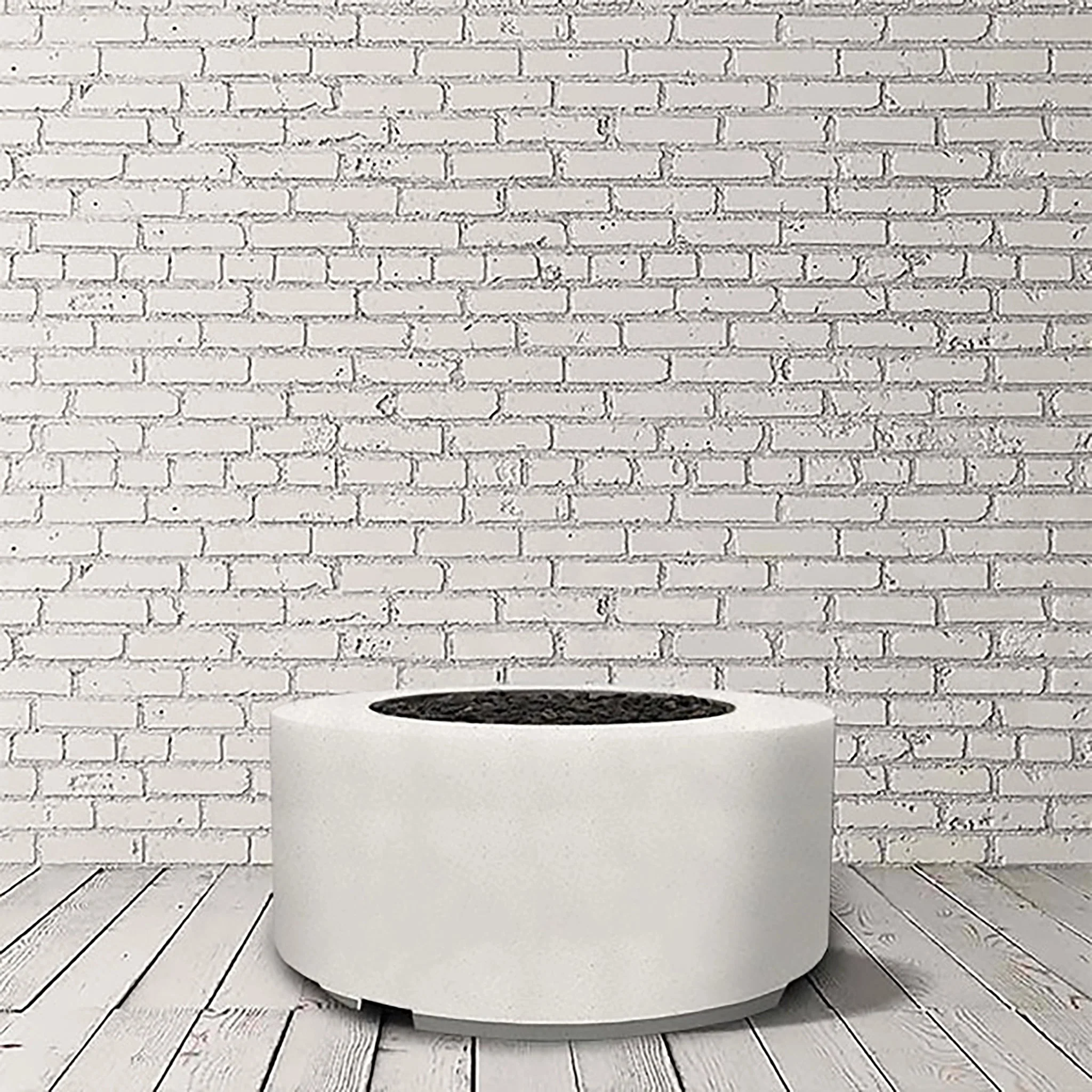 Prism Hardscapes 36" Cilindro Natural Gas Fire Bowl in Ultra White - PH-706-5NG - Image 2