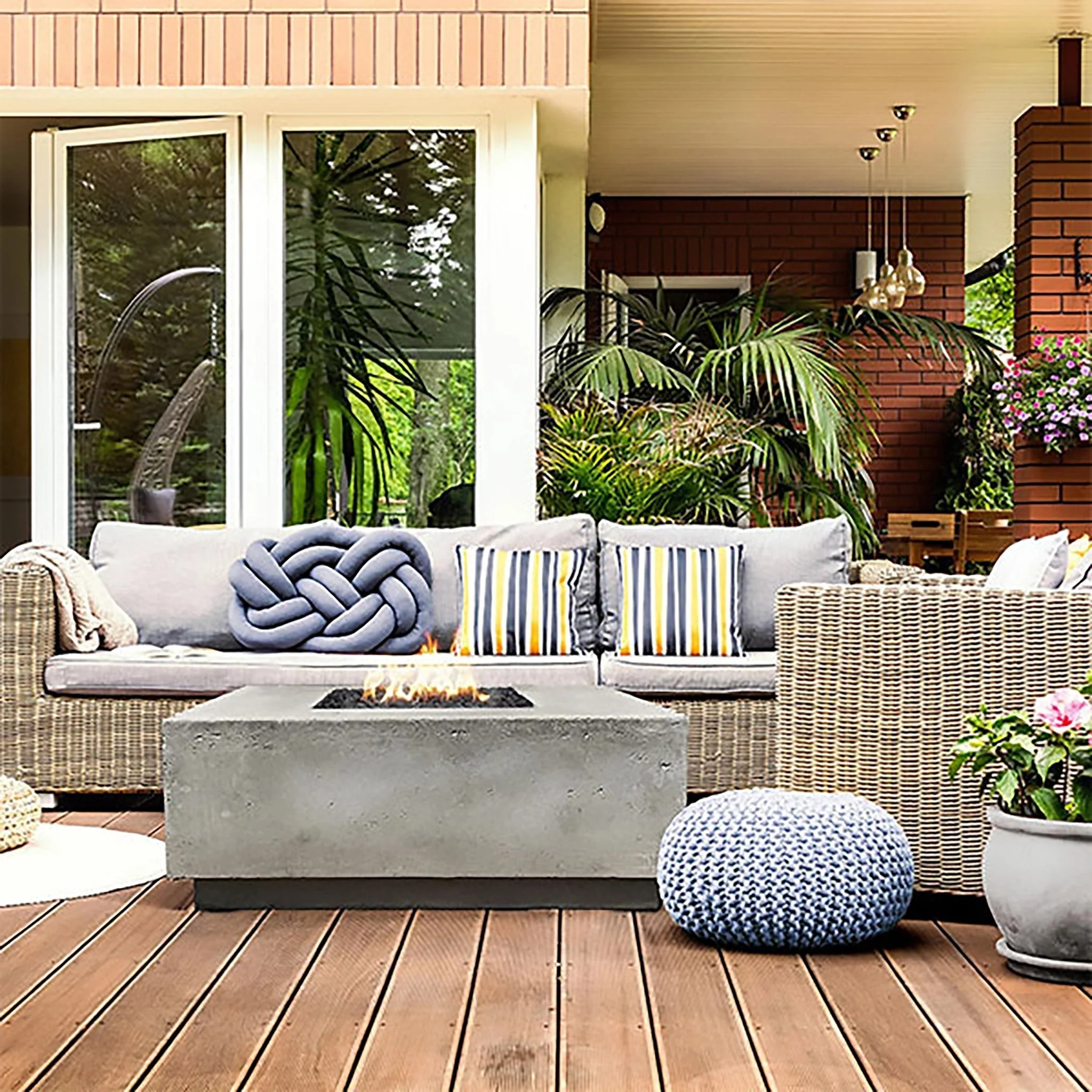 Prism Hardscapes 36" x 36" Tavola 2 Natural Gas Fire Pit in Ultra White - PH-406-5NG - Image 4