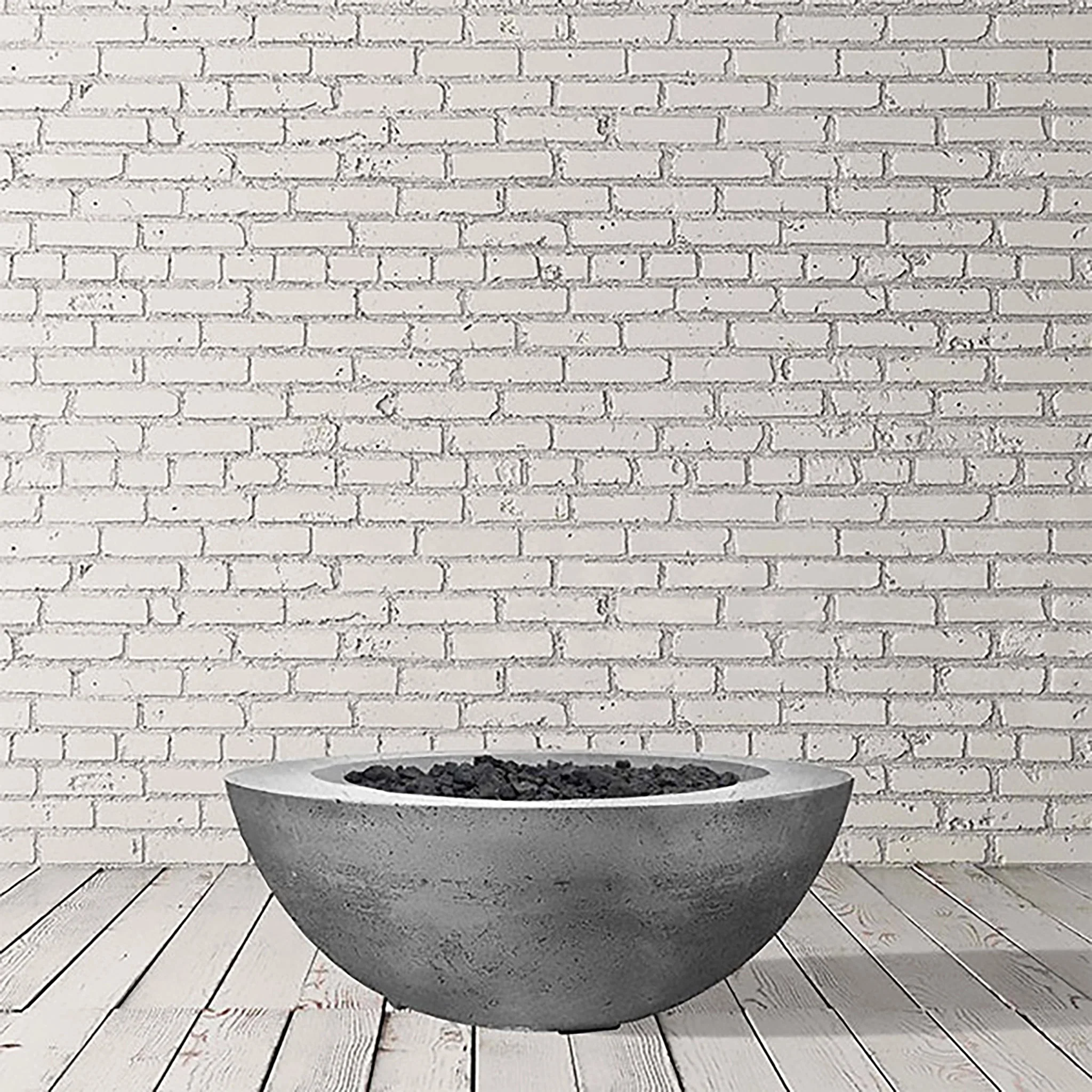 Prism Hardscapes 39" Moderno 6 Natural Gas Fire Bowl in Pewter - PH-440-4NG - Image 2
