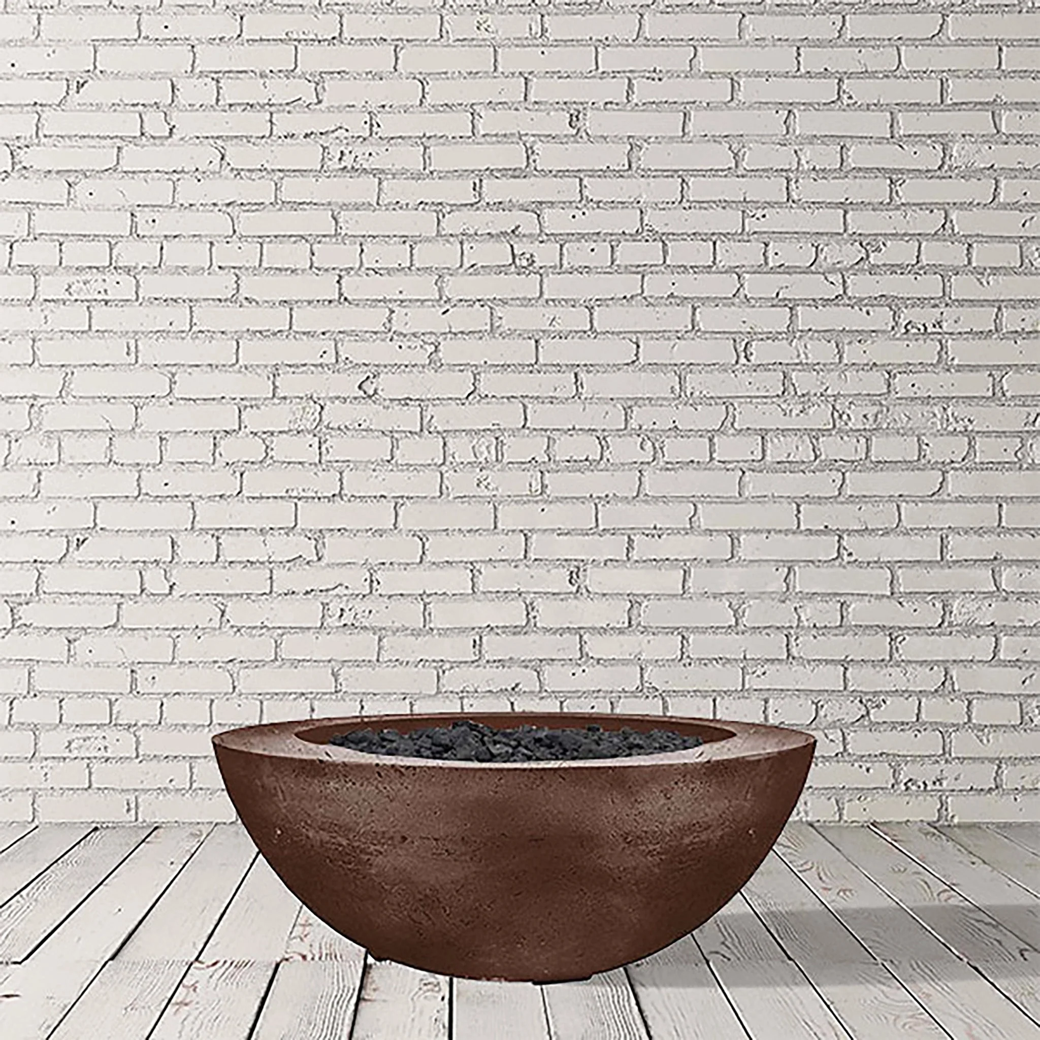 Prism Hardscapes 39" Moderno 6 Natural Gas Fire Bowl in Cafe - PH-440-1NG - Image 2