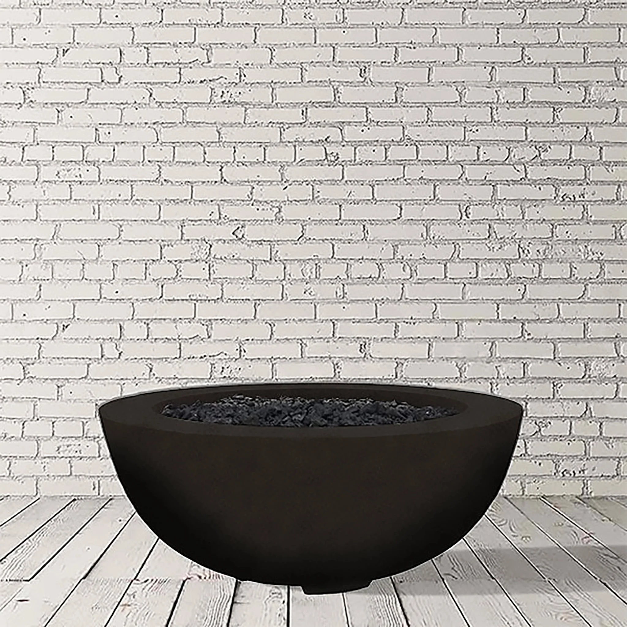 Prism Hardscapes 39" Moderno 8 Propane Gas Fire Bowl in Ebony - PH-455-2LP - Image 2