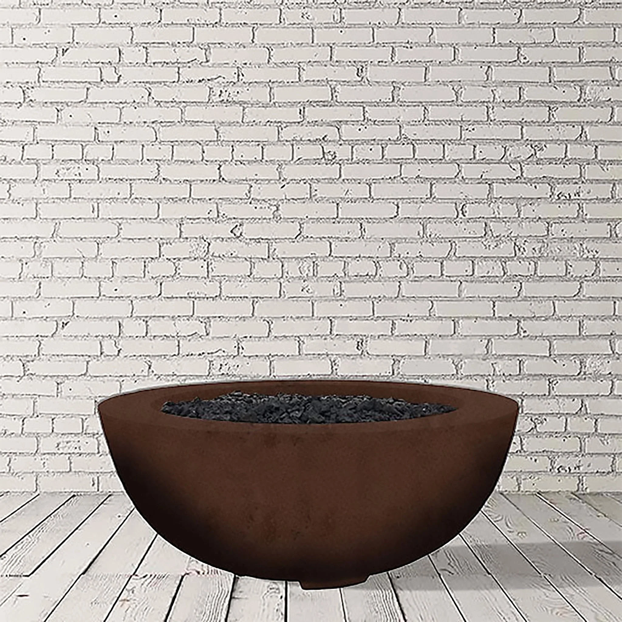 Prism Hardscapes 39" Moderno 8 Natural Gas Fire Bowl in Cafe - PH-455-1NG - Image 2