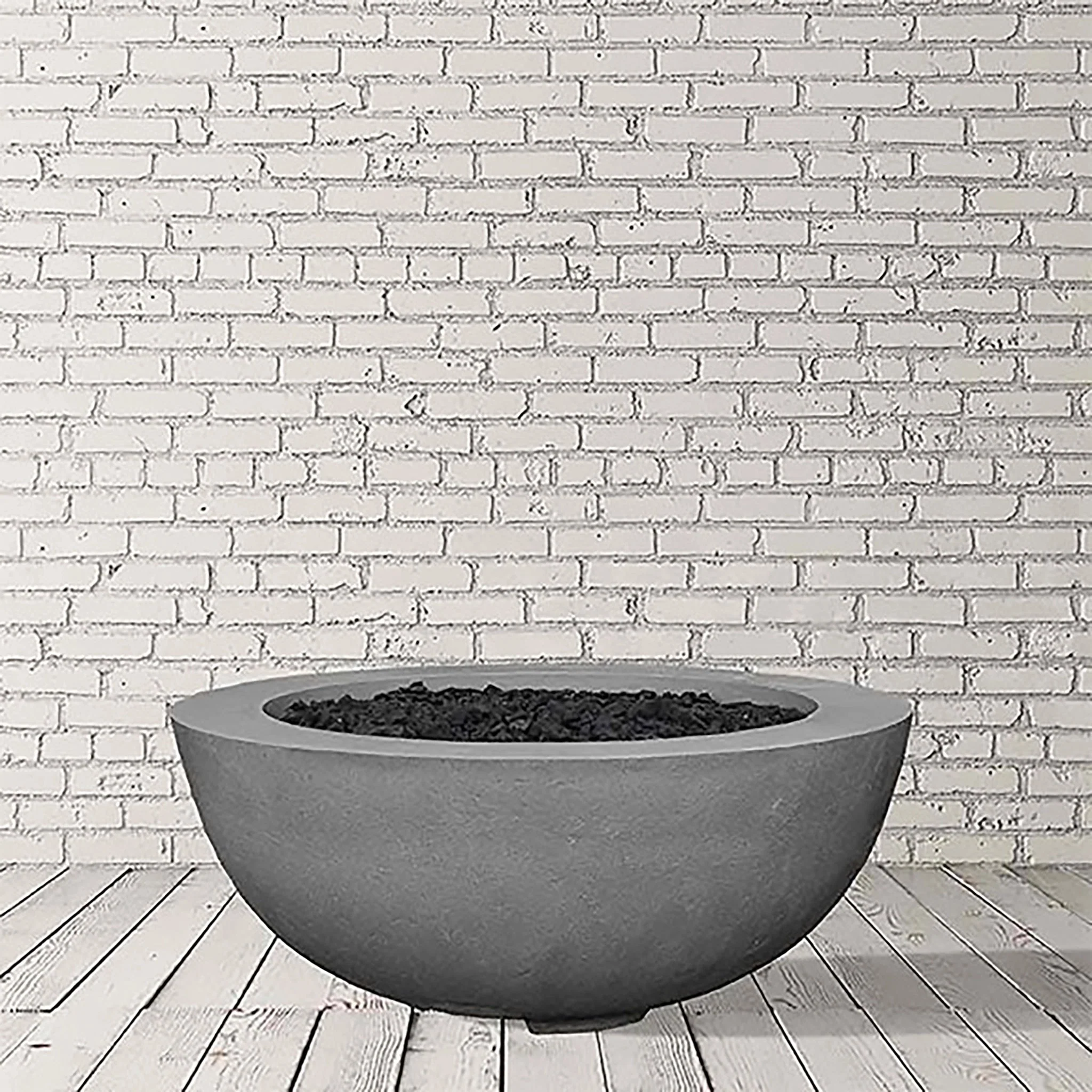 Prism Hardscapes 39" Moderno 8 Natural Gas Fire Bowl in Pewter - PH-455-4NG - Image 2
