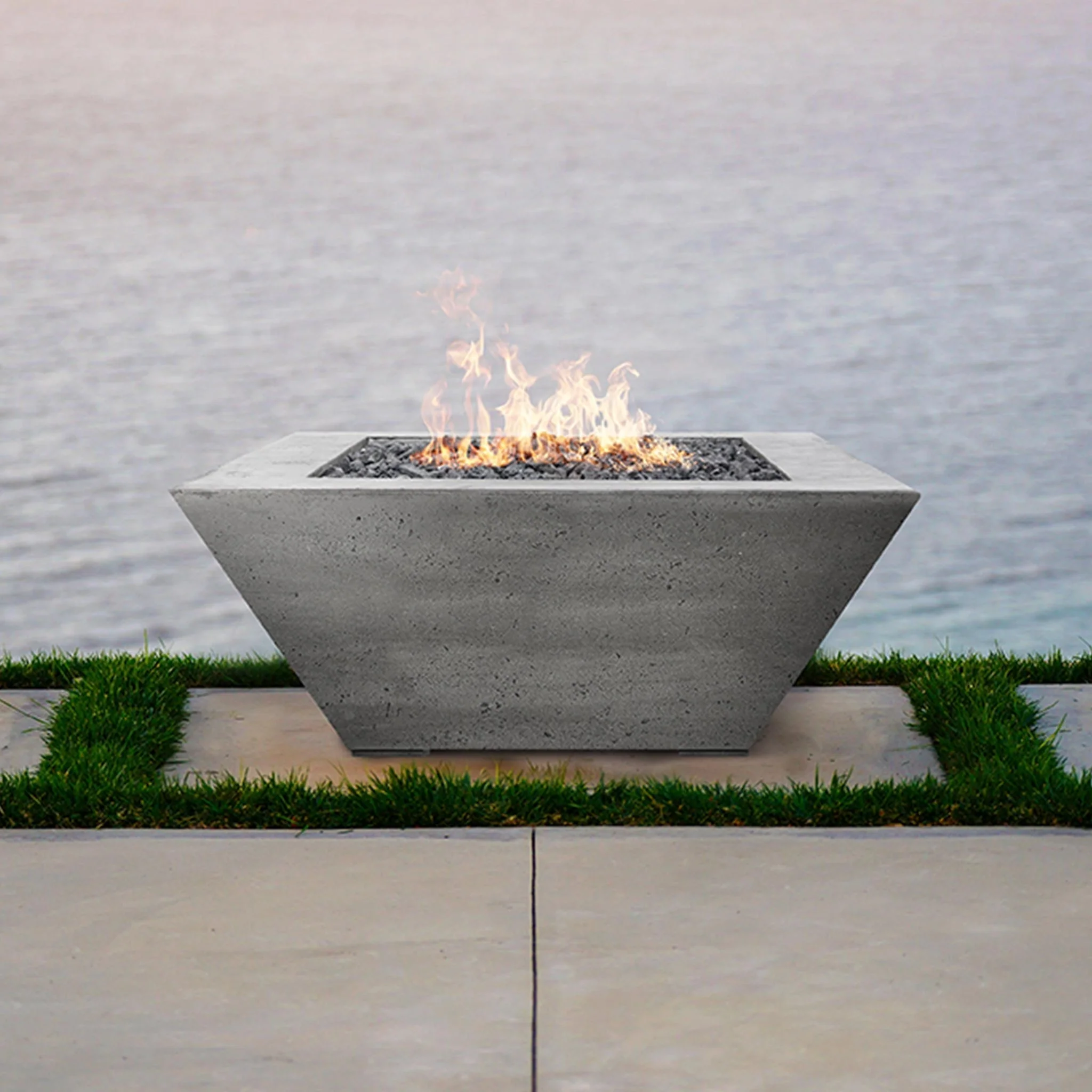 Prism Hardscapes 42" x 42" Lombard Propane Gas Fire Pit in Ebony - PH-416-2LP - Image 3