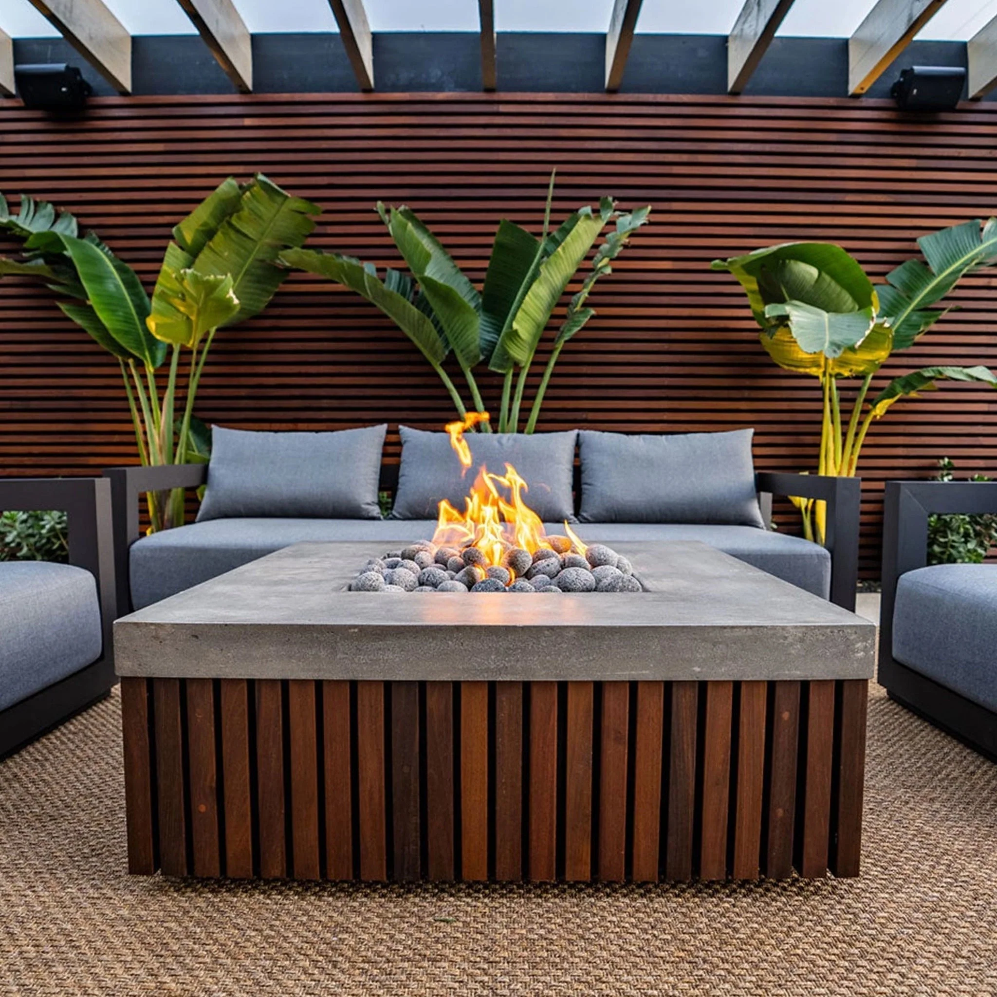 Prism Hardscapes 42" x 42" Manchester Propane Gas Fire Pit in Cafe - PH-482-1LP - Image 4
