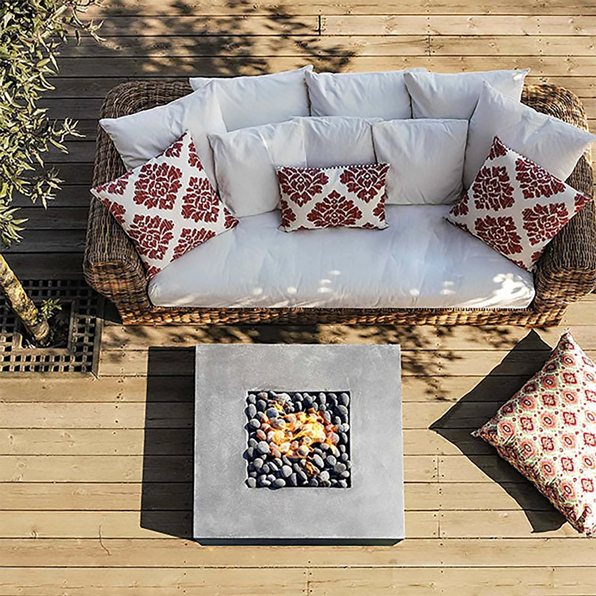 Prism Hardscapes 42" x 42" Tavola 42 Natural Gas Fire Pit in Cafe - PH-427-1NG - Image 4