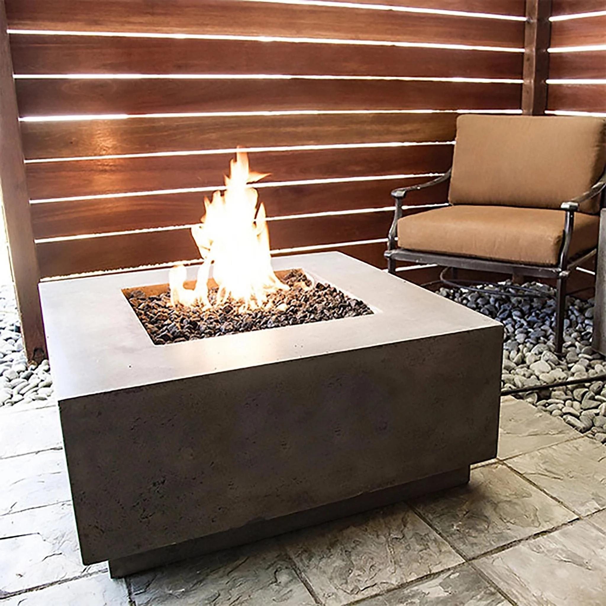 Prism Hardscapes 42" x 42" Tavola 42 Natural Gas Fire Pit in Cafe - PH-427-1NG - Image 5