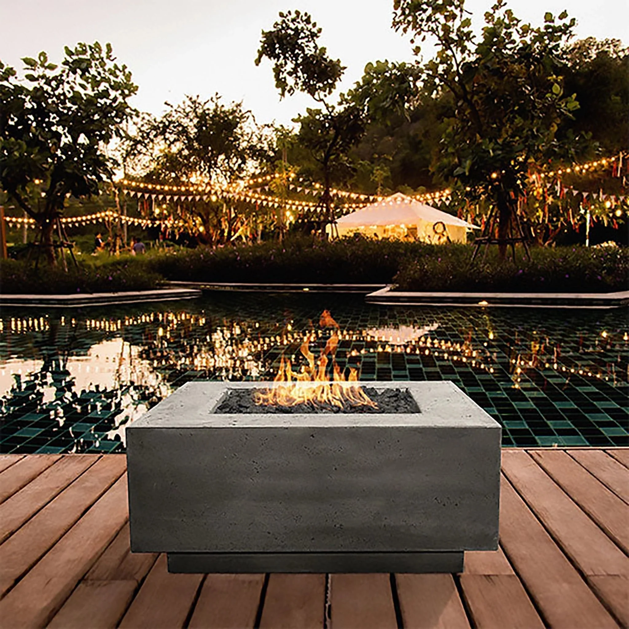 Prism Hardscapes 42" x 42" Tavola 42 Natural Gas Fire Pit in Cafe - PH-427-1NG - Image 3
