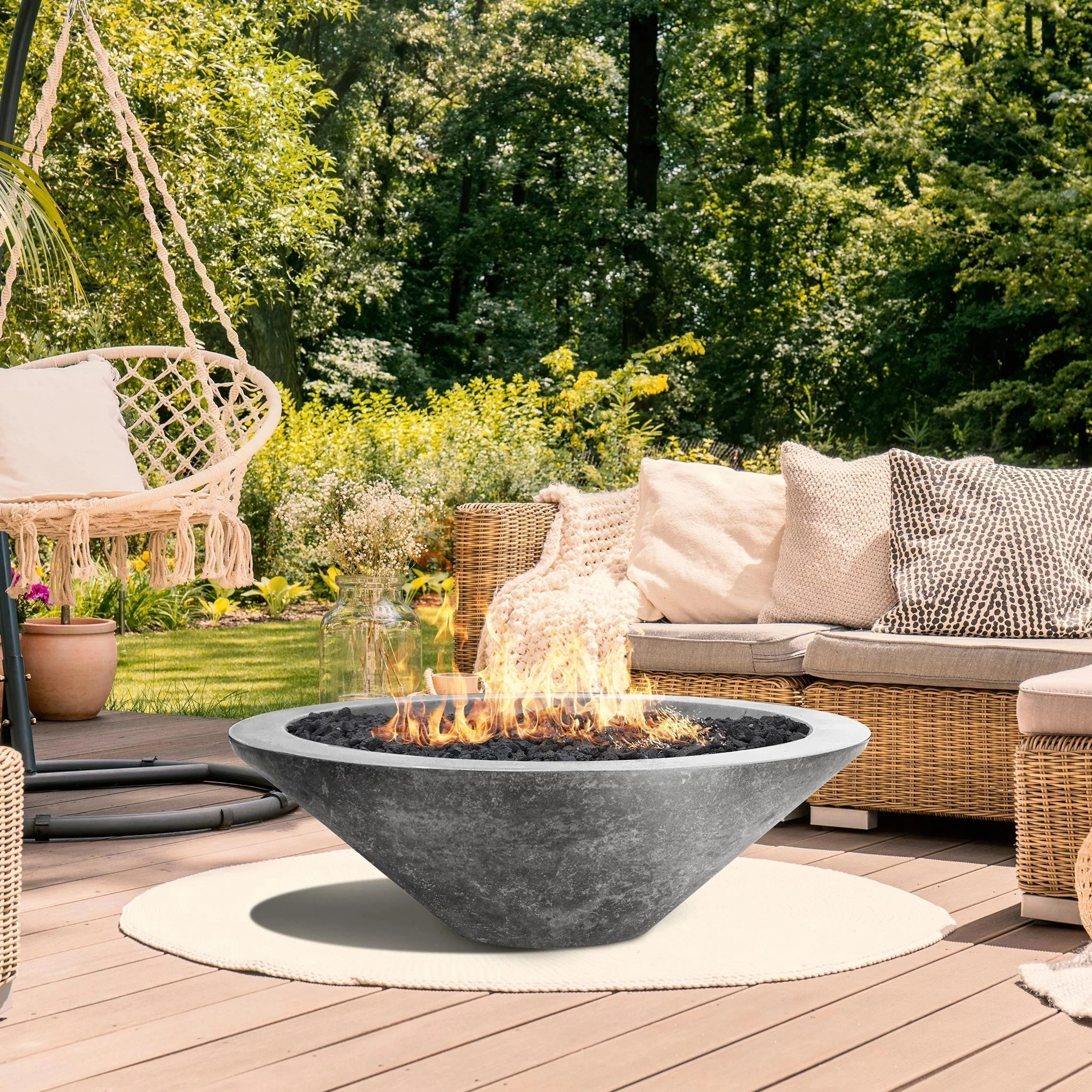 Prism Hardscapes 48" Embarcadero Propane Gas Fire Pit in Cafe - PH-419-1LP - Image 3