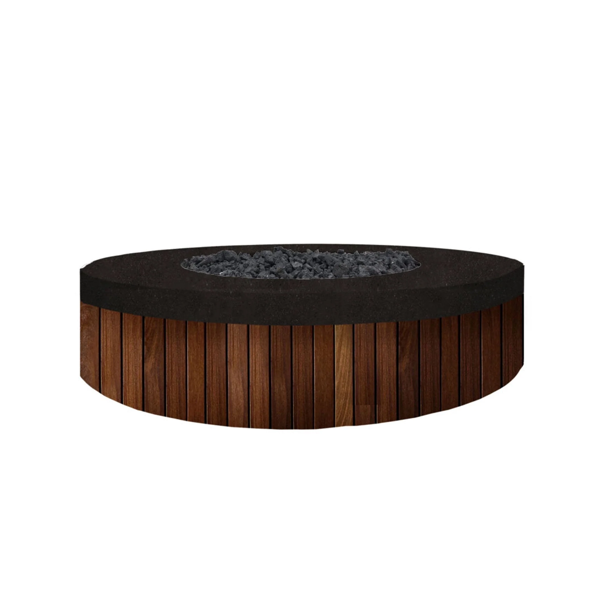 Prism Hardscapes 48" Hampton Natural Gas Fire Pit in Ebony - PH-484-2NG