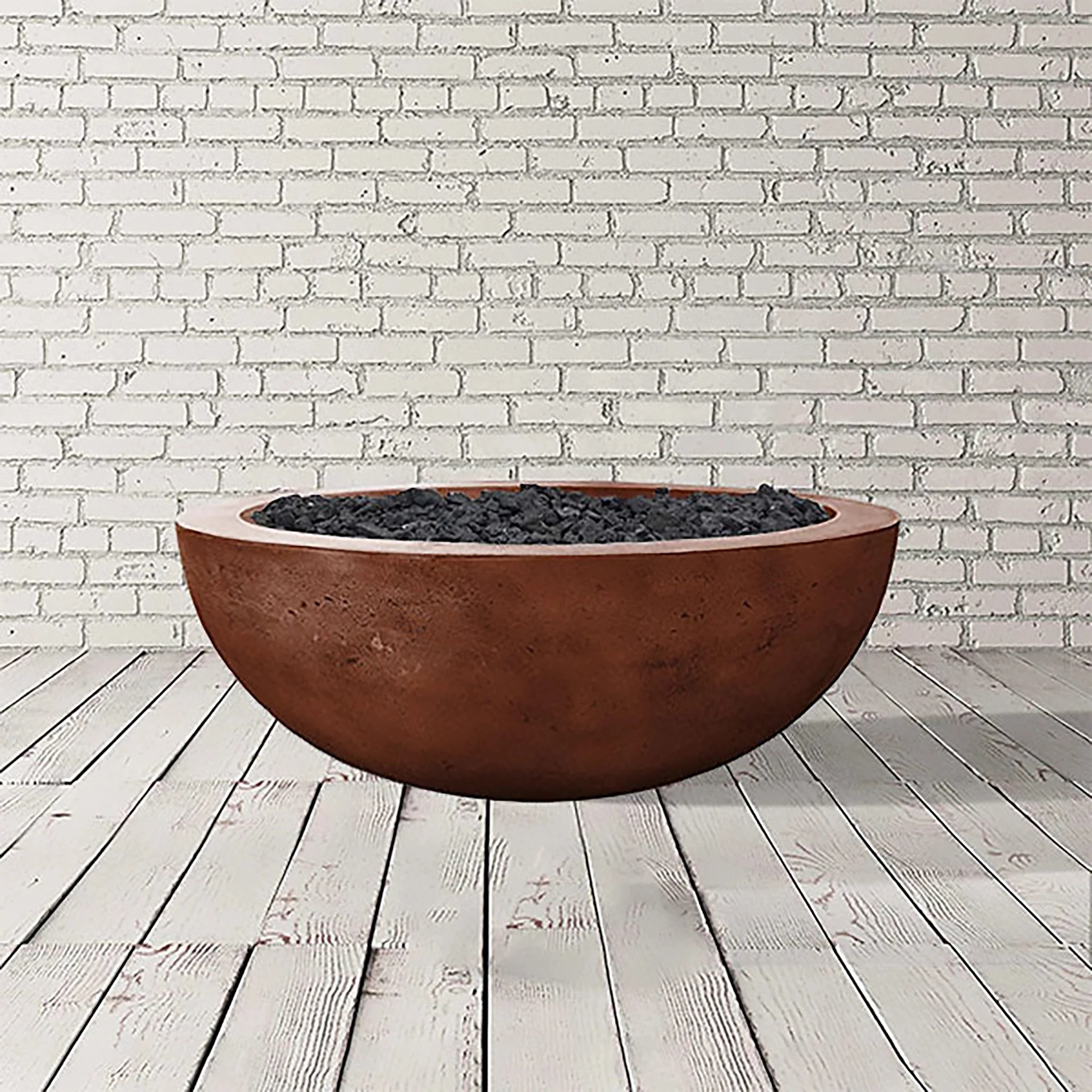 Prism Hardscapes 48" Moderno 4 Natural Gas Fire Bowl in Cafe - PH-404-1NG - Image 2