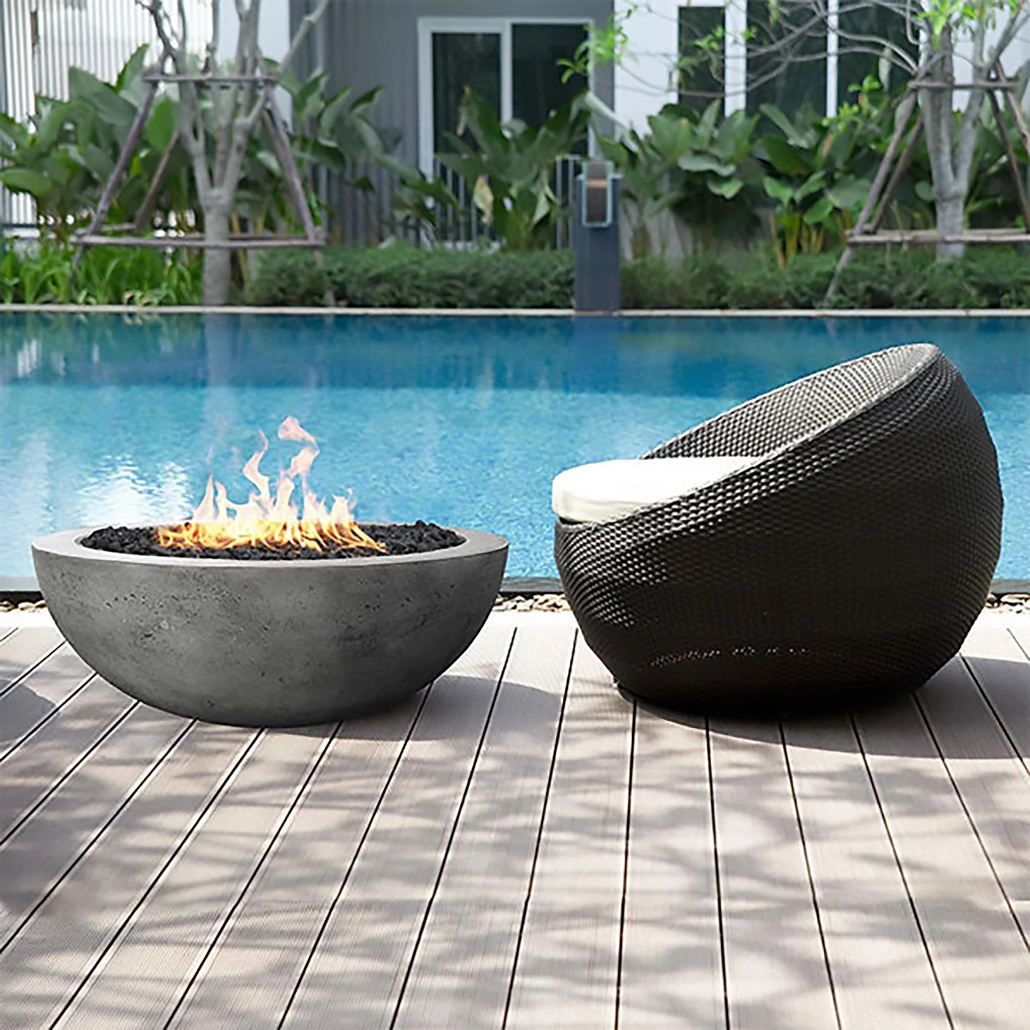 Prism Hardscapes 48" Moderno 4 Natural Gas Fire Bowl in Cafe - PH-404-1NG - Image 4