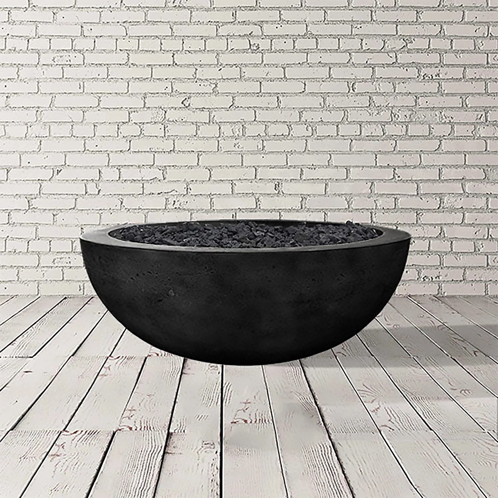 Prism Hardscapes 48" Moderno 4 Propane Gas Fire Bowl in Ebony - PH-404-2LP - Image 2