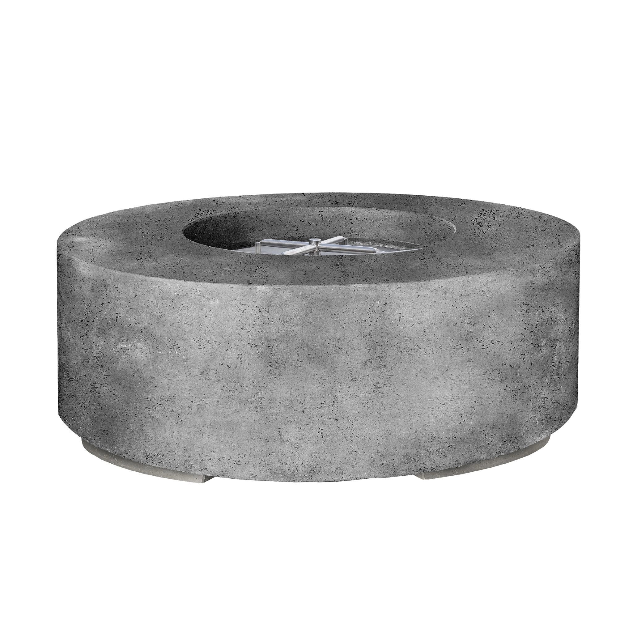 Prism Hardscapes 48" Rotondo Propane Gas Fire Pit in Pewter - PH-418-4LP