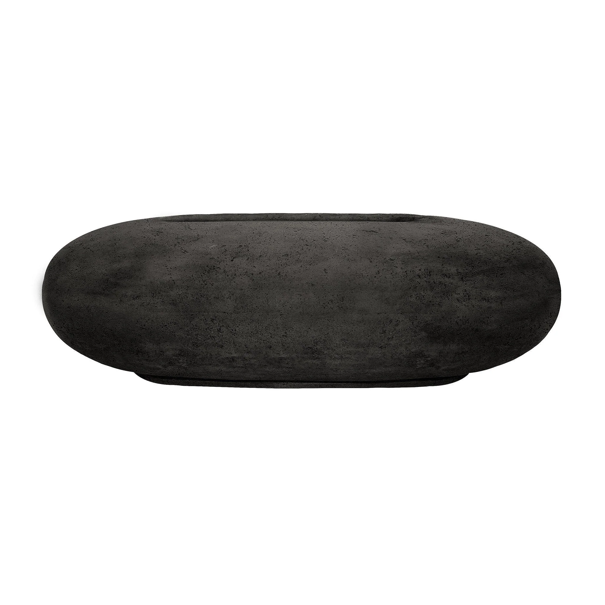 Prism Hardscapes 56" Pebble Natural Gas Fire Pit in Ebony - PH-410-2NG