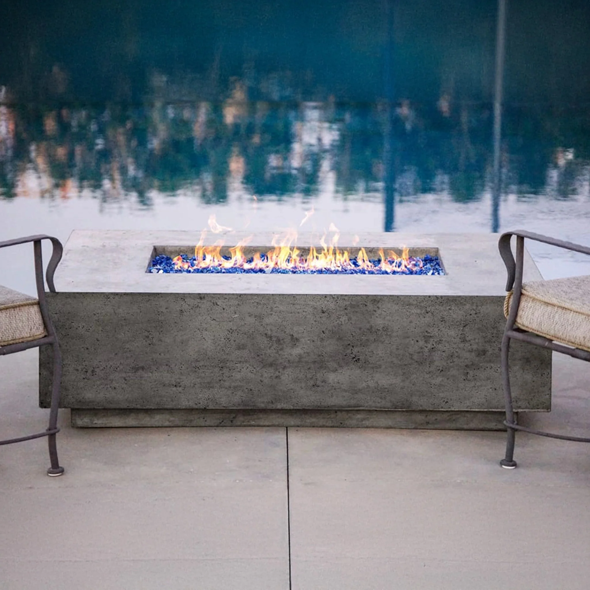 Prism Hardscapes 56" x 38" Tavola 1 Natural Gas Fire Pit in Ultra White - PH-405-5NG - Image 3