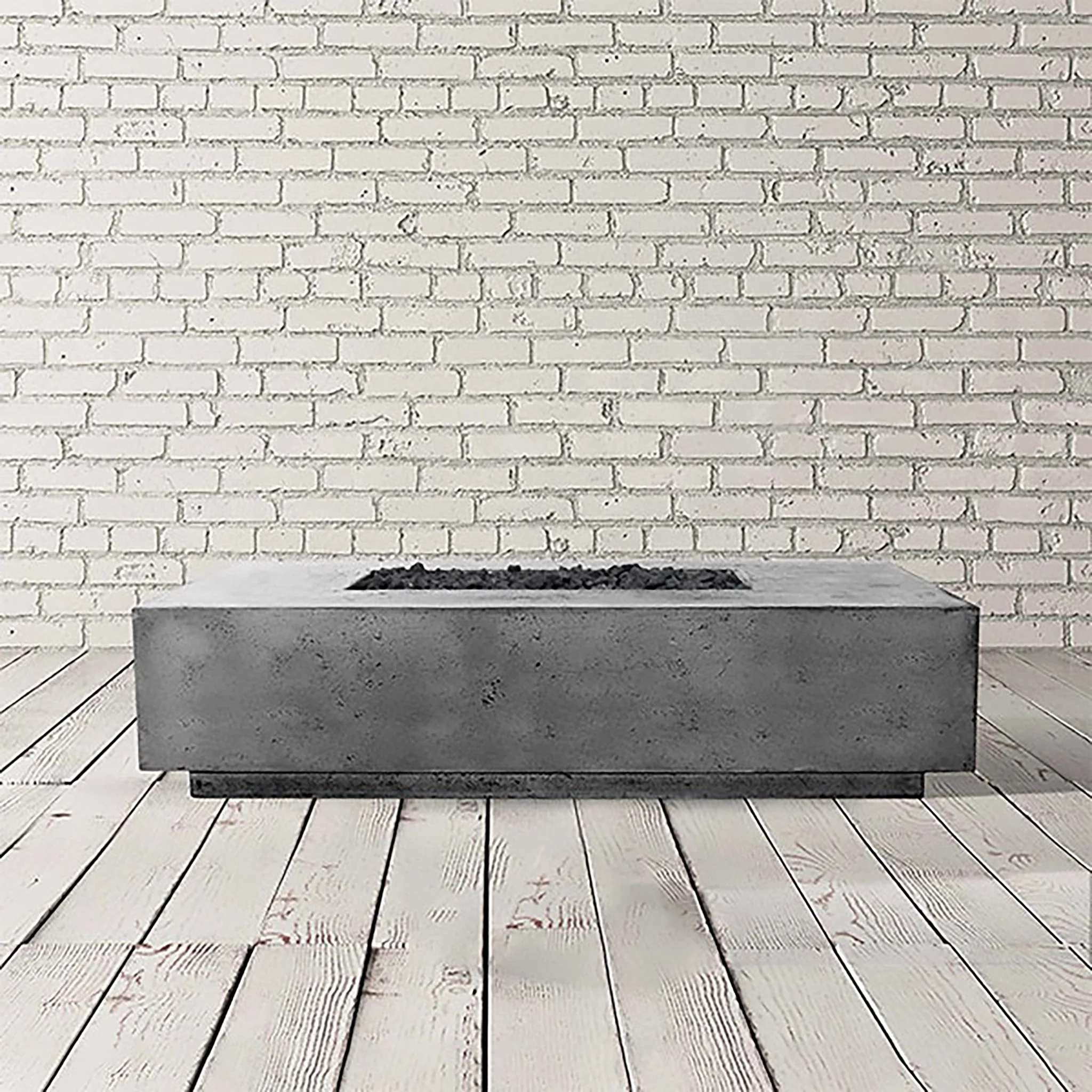 Prism Hardscapes 66" x 38" Tavola 4 Natural Gas Fire Pit in Pewter - PH-408-4NG - Image 2