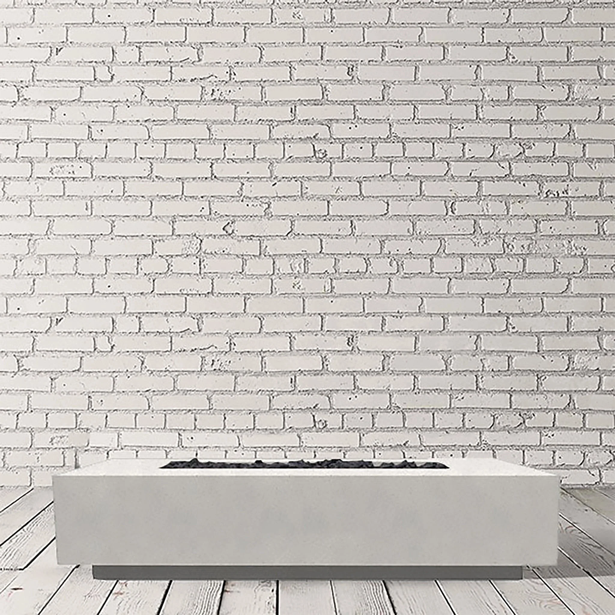 Prism Hardscapes 72" x 24" Tavola 72 Natural Gas Fire Pit in Ultra White - PH-457-5NG - Image 2