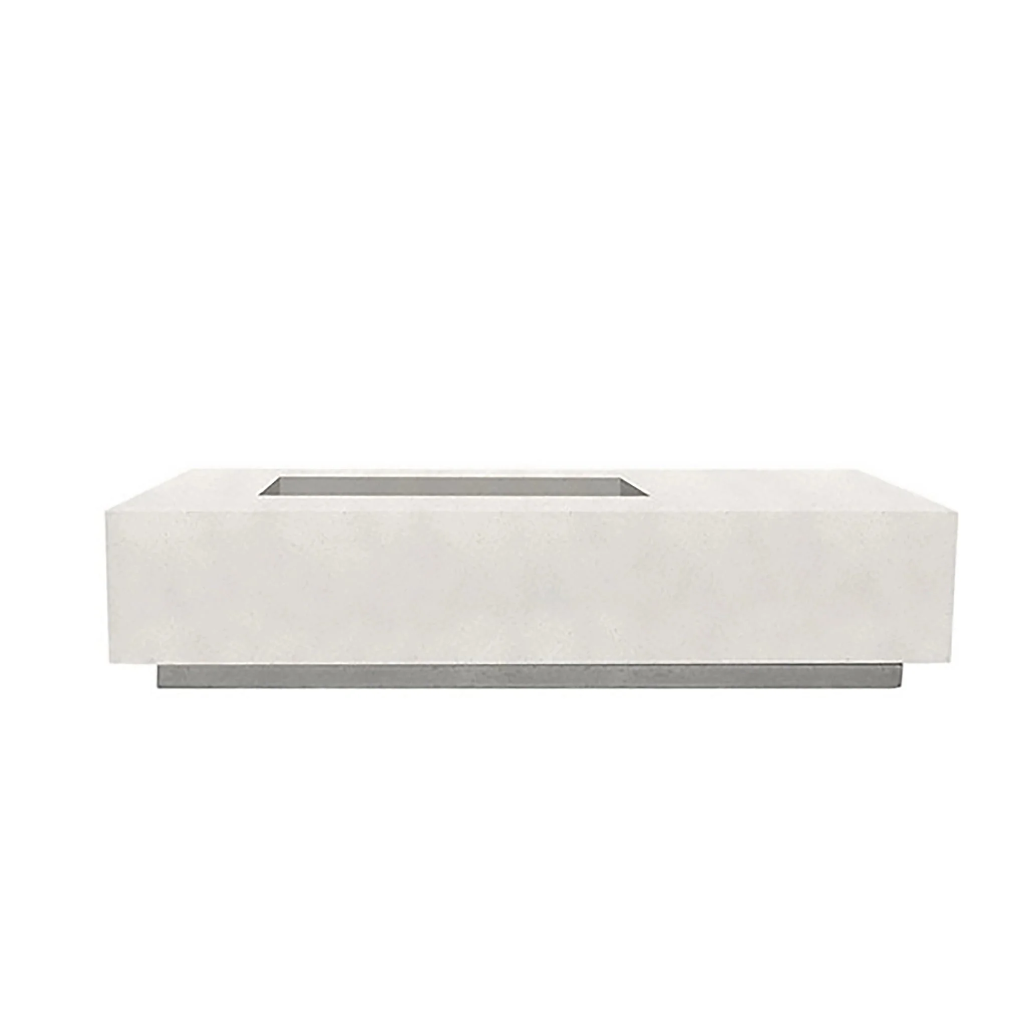 Prism Hardscapes 80" x 38" Tavola 5 Natural Gas Fire Pit in Ultra White - PH-409-5NG