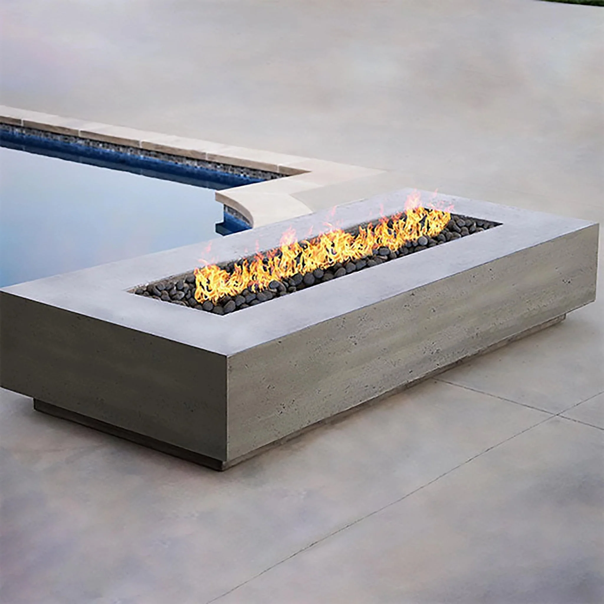 Prism Hardscapes 90" x 38" Tavola 6 Natural Gas Fire Pit in Natural - PH-415-3NG - Image 2
