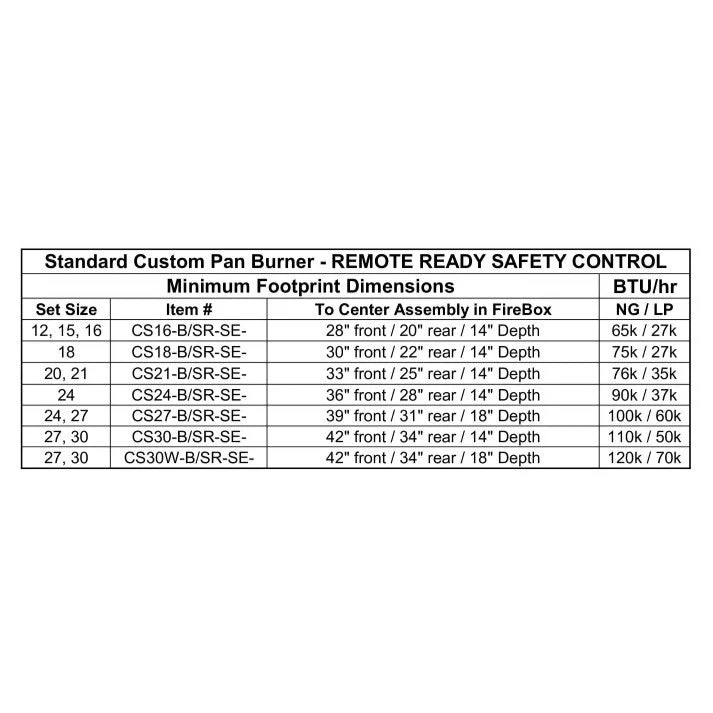 Rasmussen 16" Vented Propane Gas Custom Pan Burner | Remote Ready Safety Control - CS16-B-RPK3E-P - Image 5