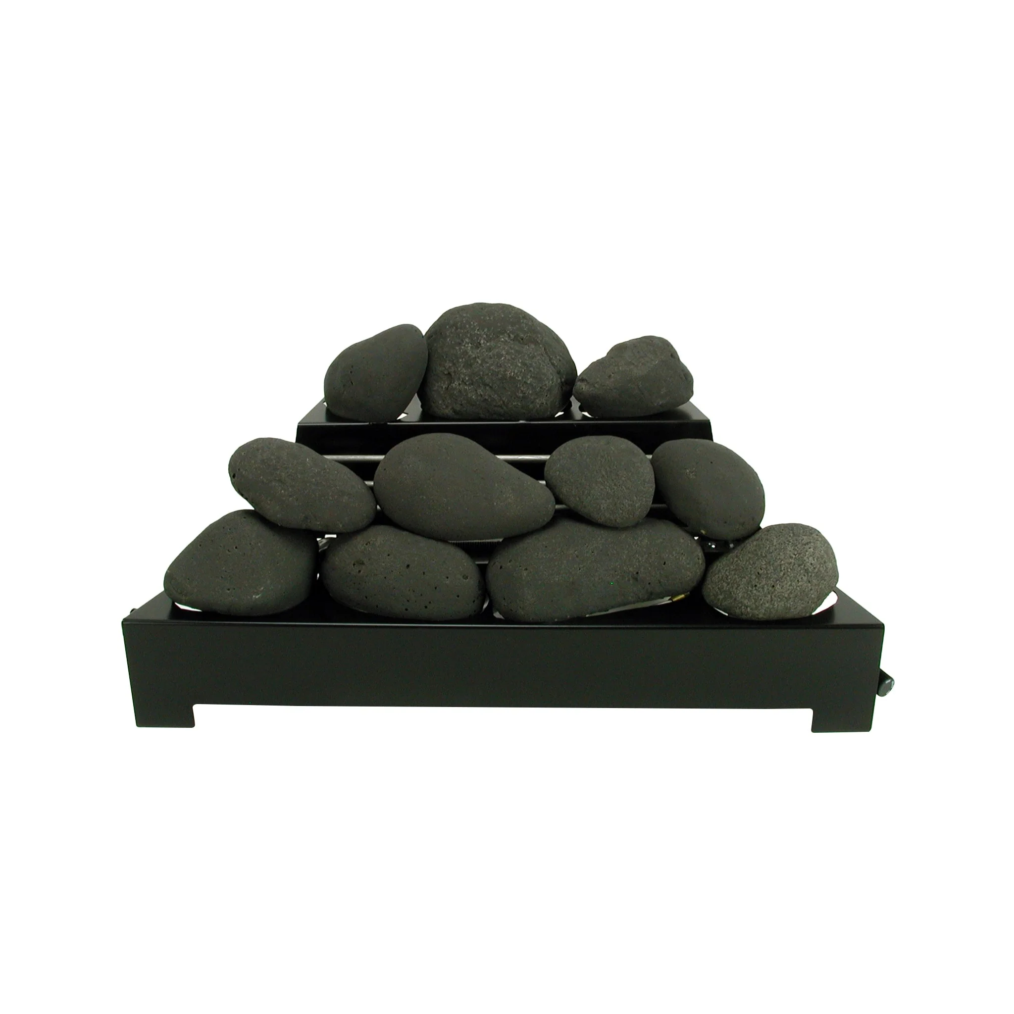 Rasmussen 24" Black Alterna Ventless FireStones Double Sided - DF-AFS24-BL