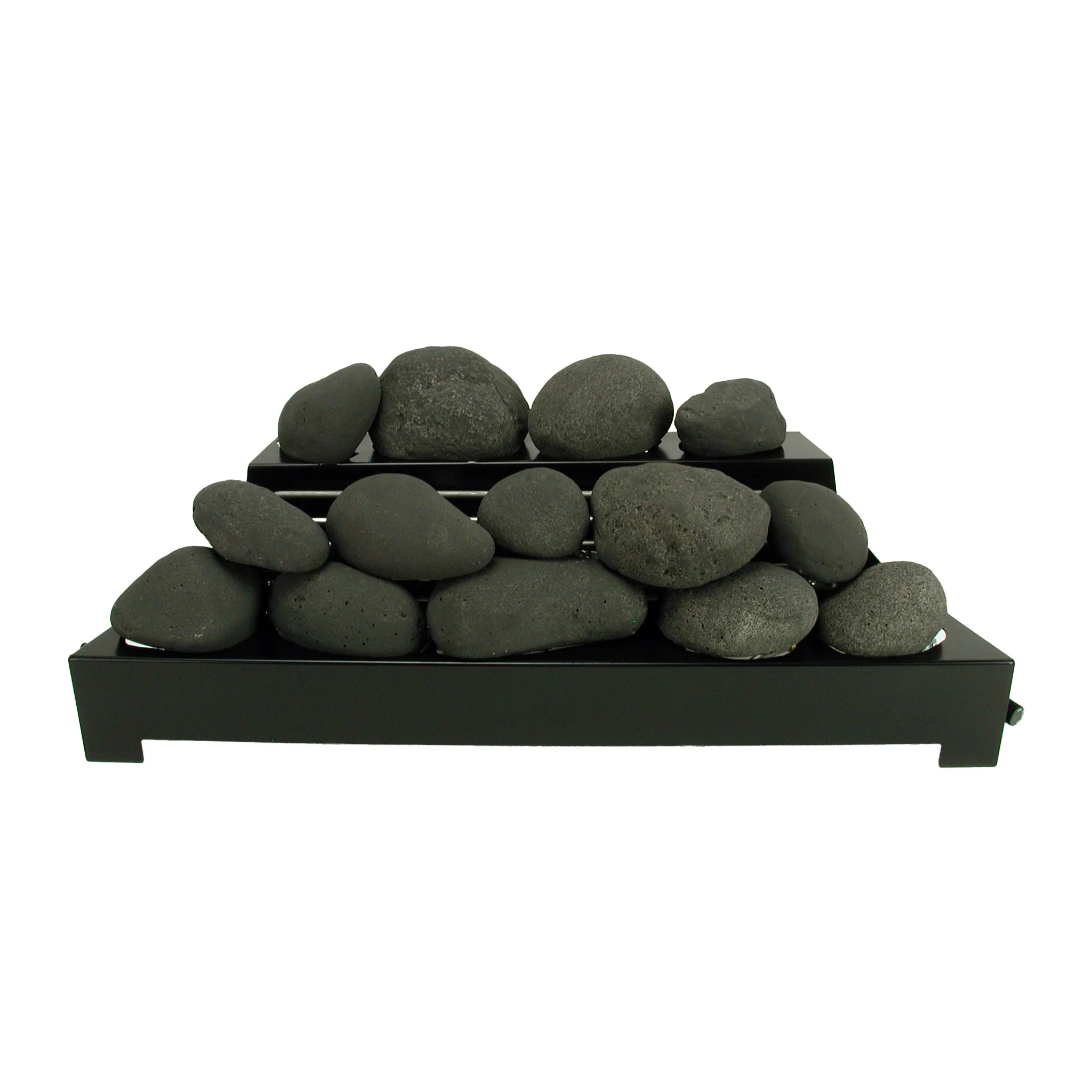 Rasmussen 30" Black Alterna Ventless FireStones Double Sided - DF-AFS30-BL