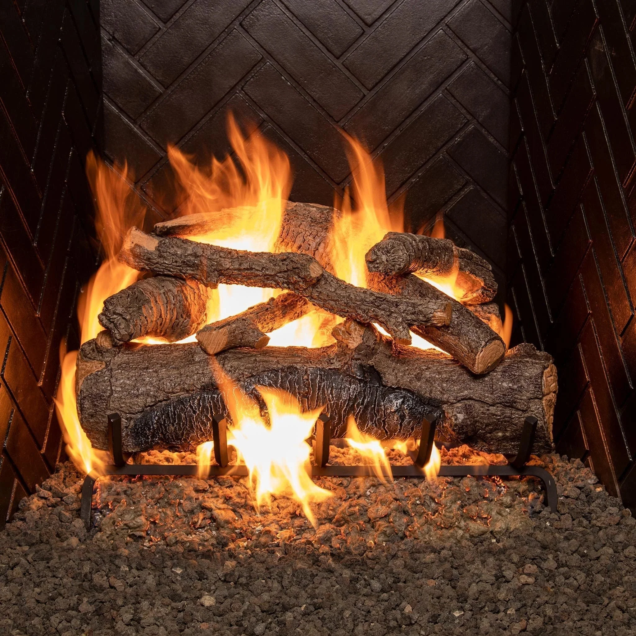 Real Fyre Vented American Oak Gas Logs - Image 6