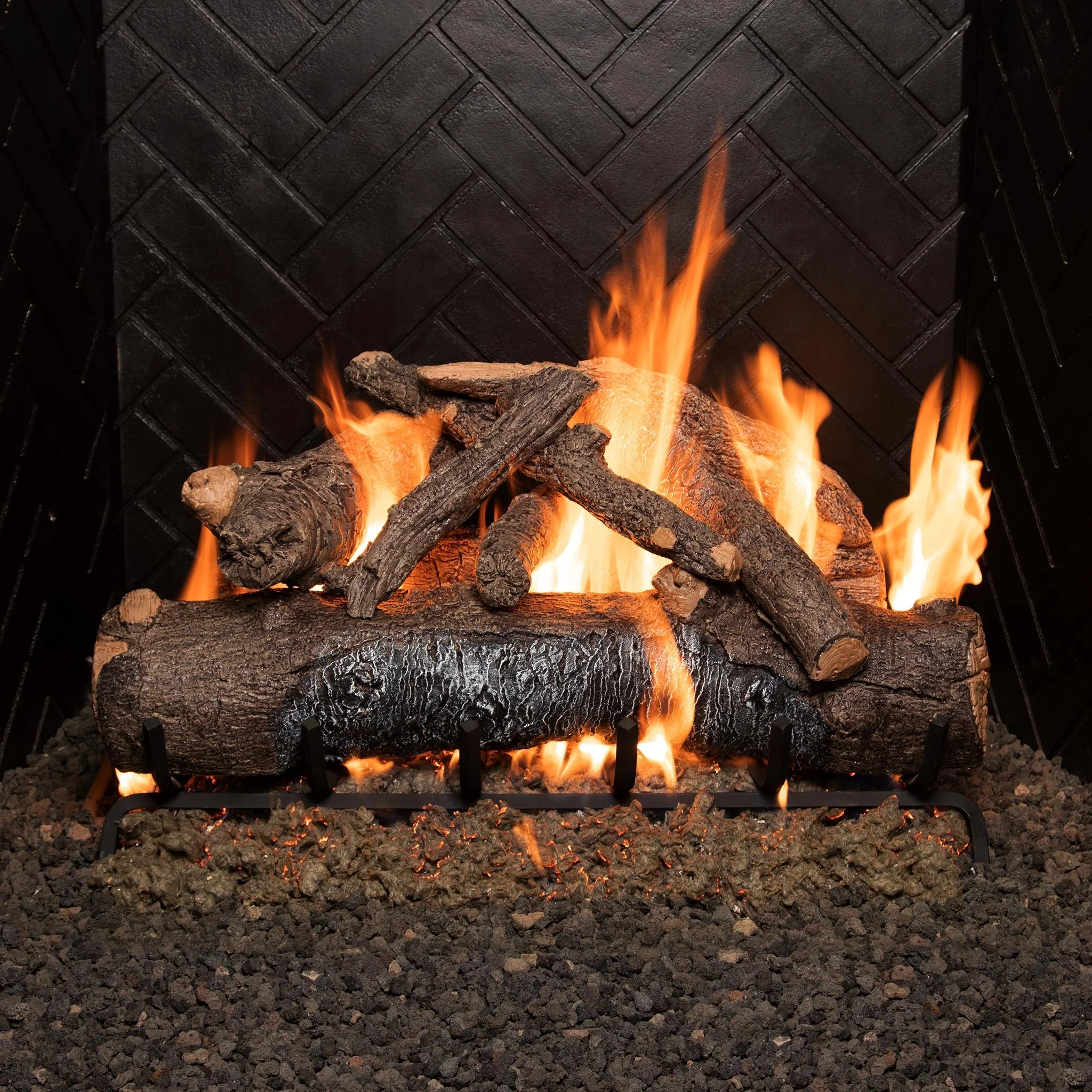 Real Fyre Vented American Oak Gas Logs - Image 10
