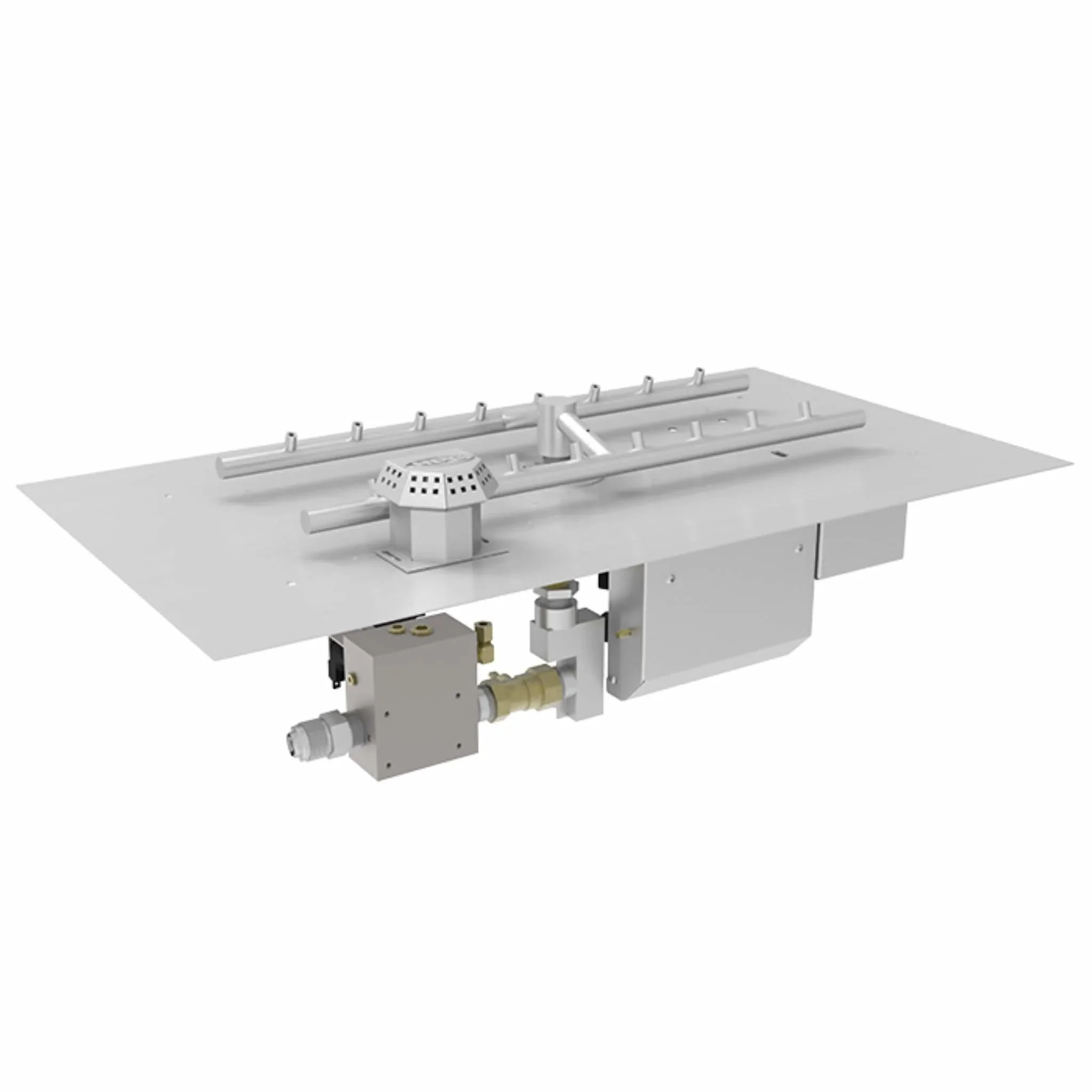 Rectangle Torpedo Flat On/Off Electronic Ignition Fire Pit H-Burner Kit by HPC Fire