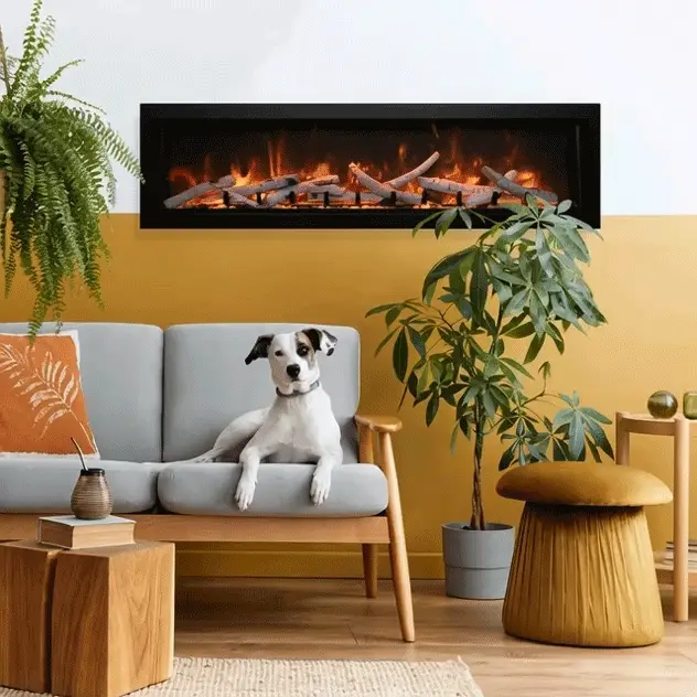 Remii Tall Indoor/Outdoor Built In Electric Fireplace - Image 3