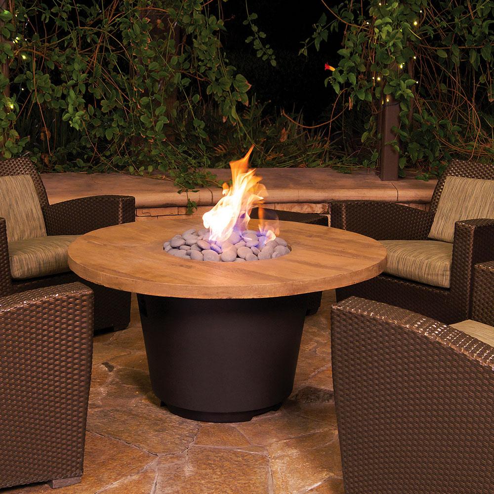 Round Cosmopolitan French Barrel Oak Fire Table by American Fyre Designs - Image 3