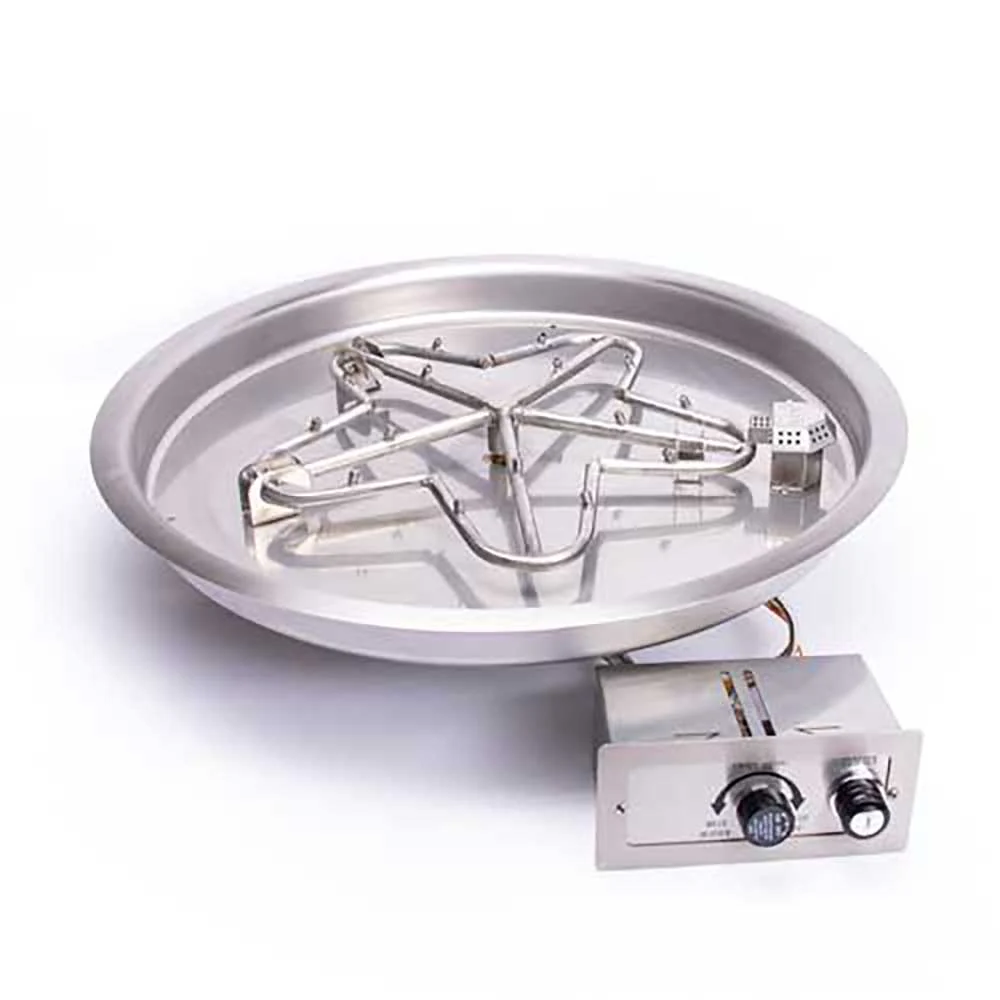 Round Drop-In Torpedo Fire Pit Burner Kit Push Button Ignition by HPC Fire - Image 2