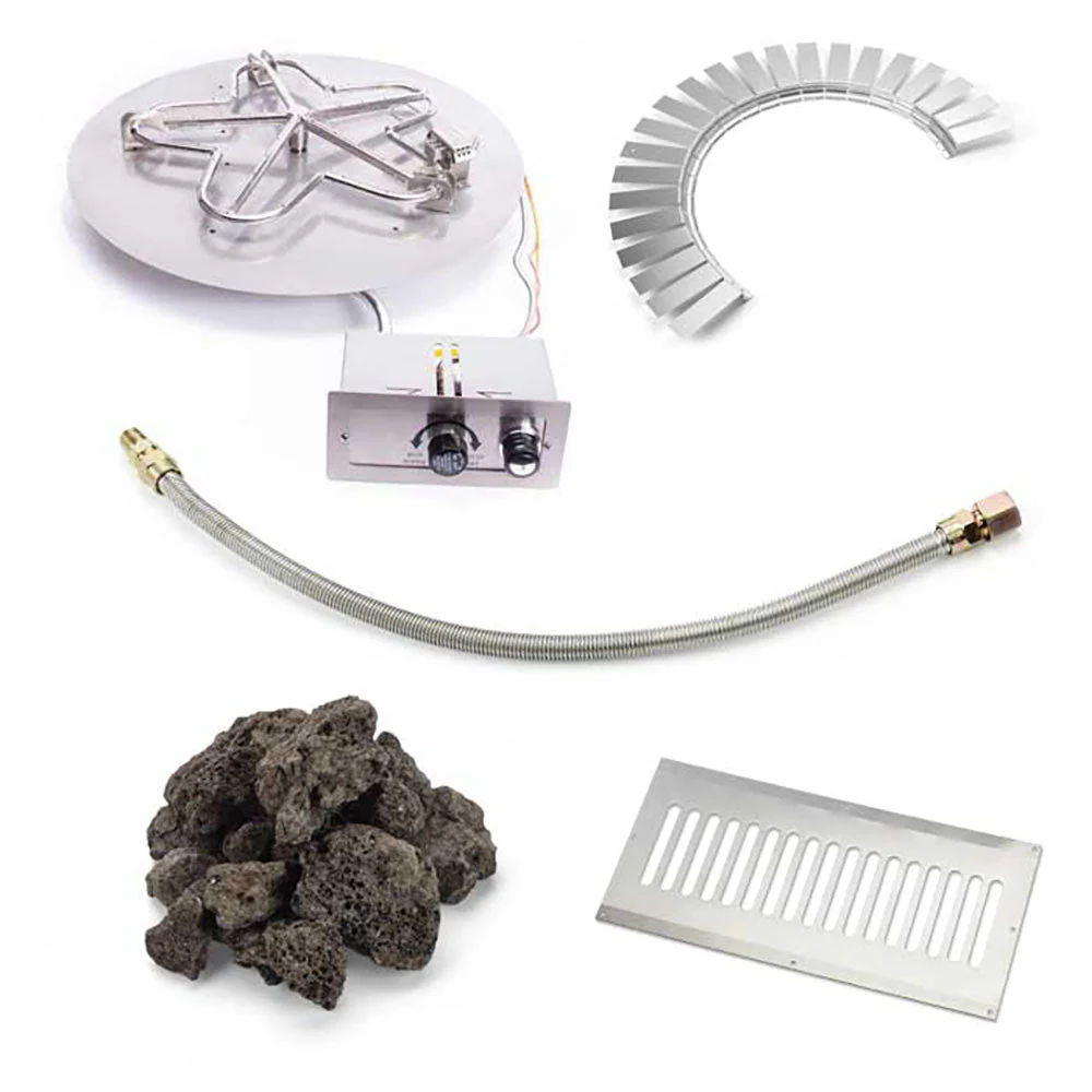 Round Flat FPPK Hardscape Block Kit by HPC Fire