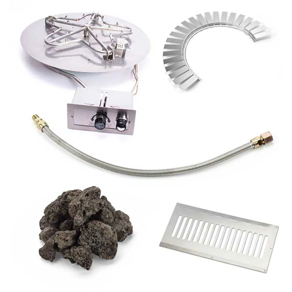 Round Flat FPPK Torpedo Hardscape Block Kit by HPC Fire - Image 2