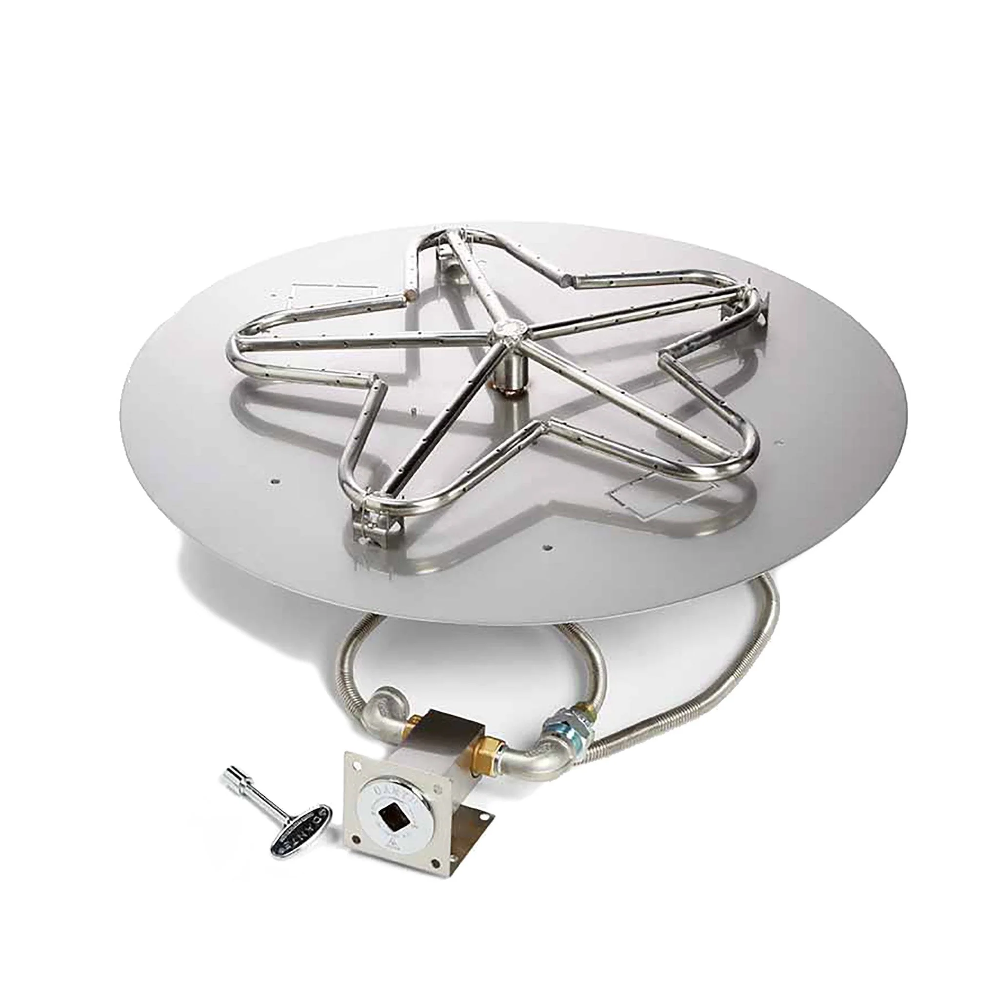 Round Flat Ignition Fire Pit Burner Kit Match Lit by HPC Fire - Image 2
