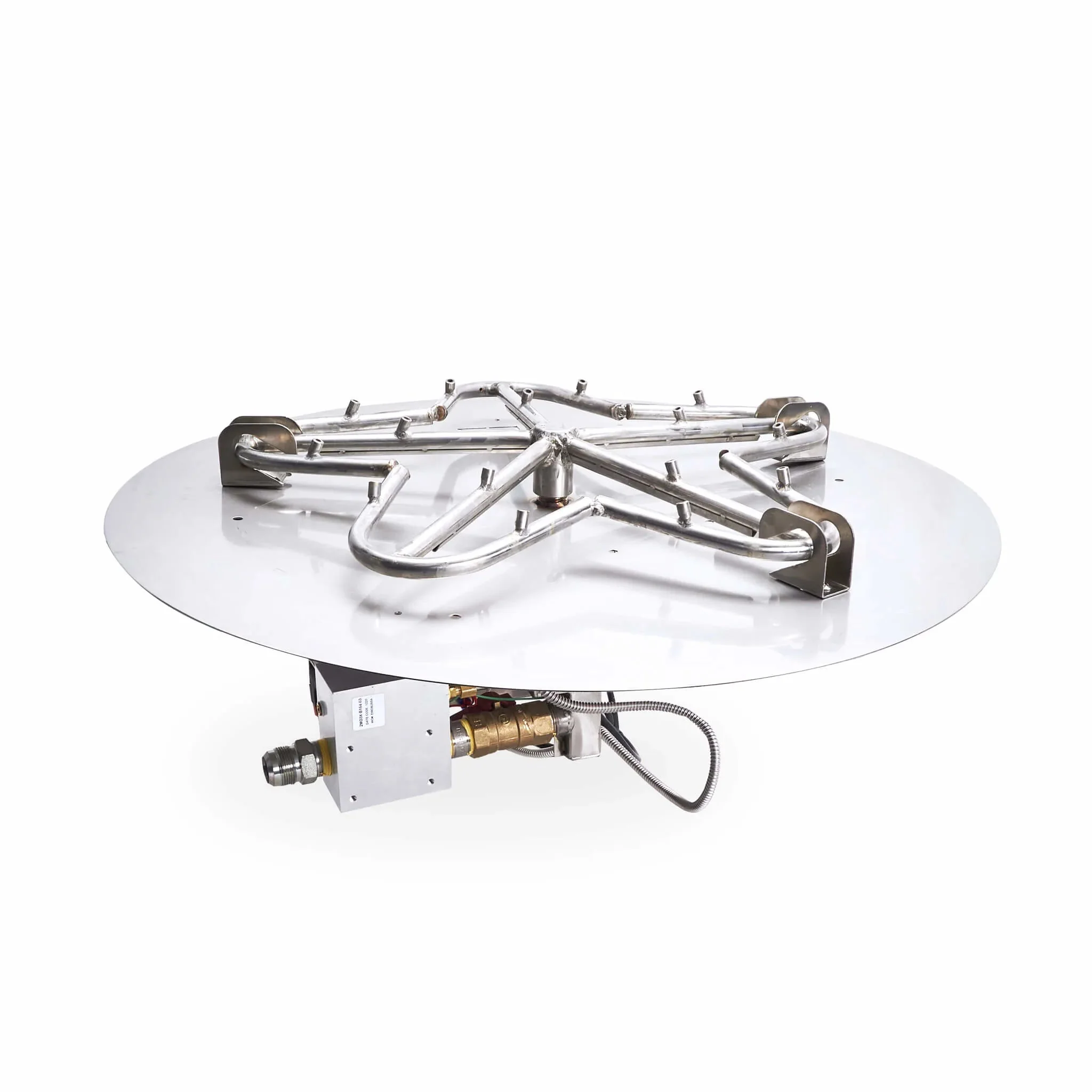 Round Torpedo Flat On/Off Electronic Ignition Fire Pit Burner Kit by HPC Fire