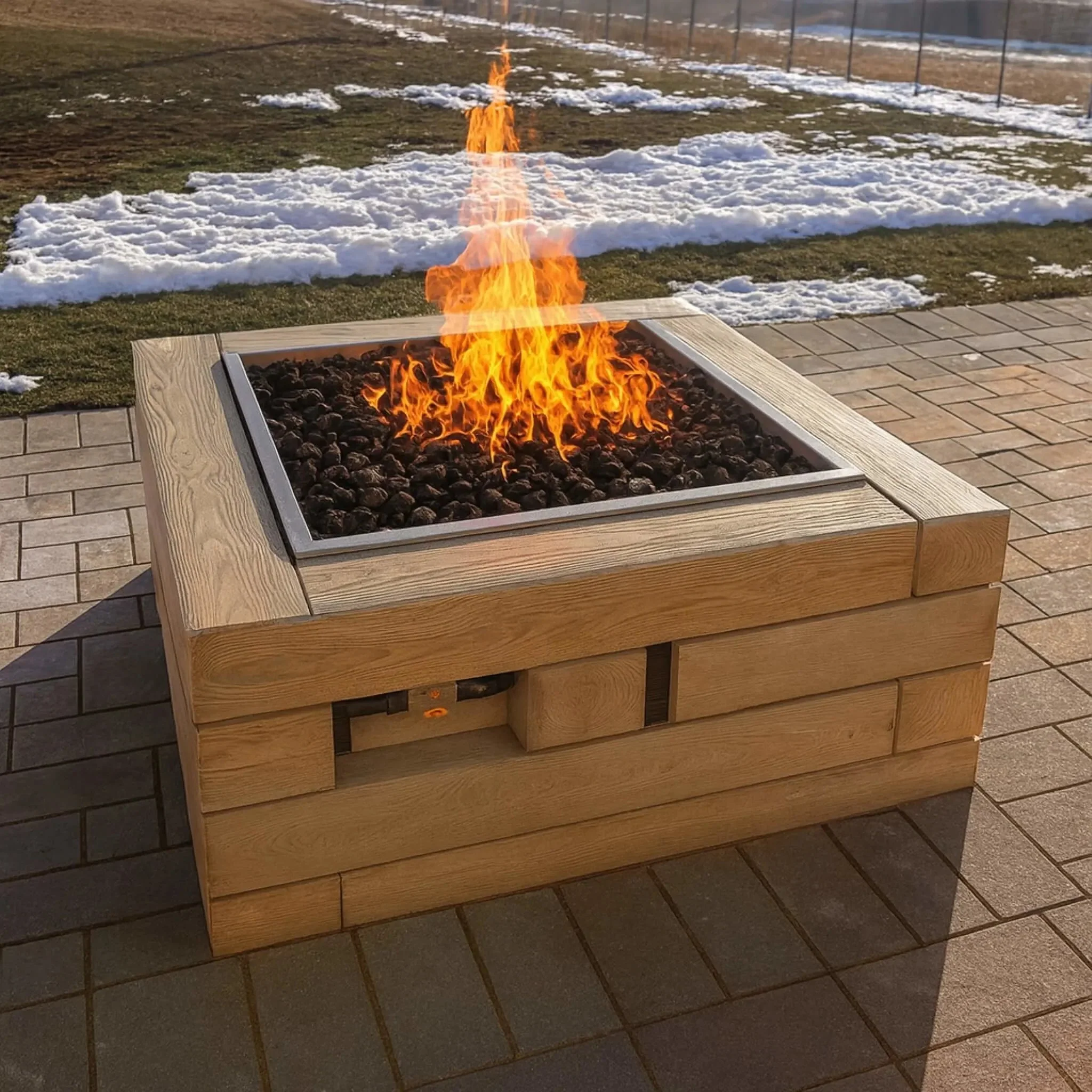 Square Torpedo Drop-In Hi/Lo Electronic Ignition Fire Pit Burner Kit by HPC Fire - Image 11