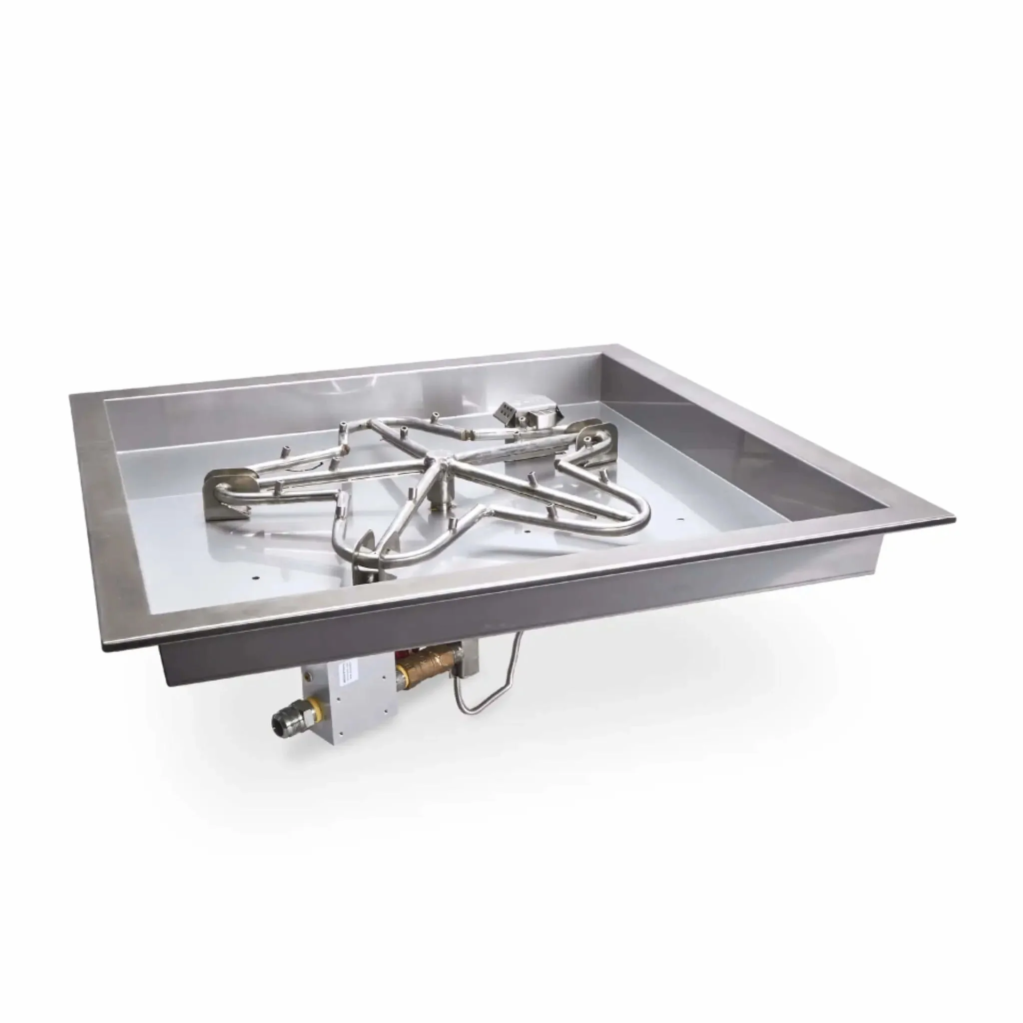 Square Torpedo Drop-In On/Off Electronic Ignition Fire Pit Burner Kit by HPC Fire